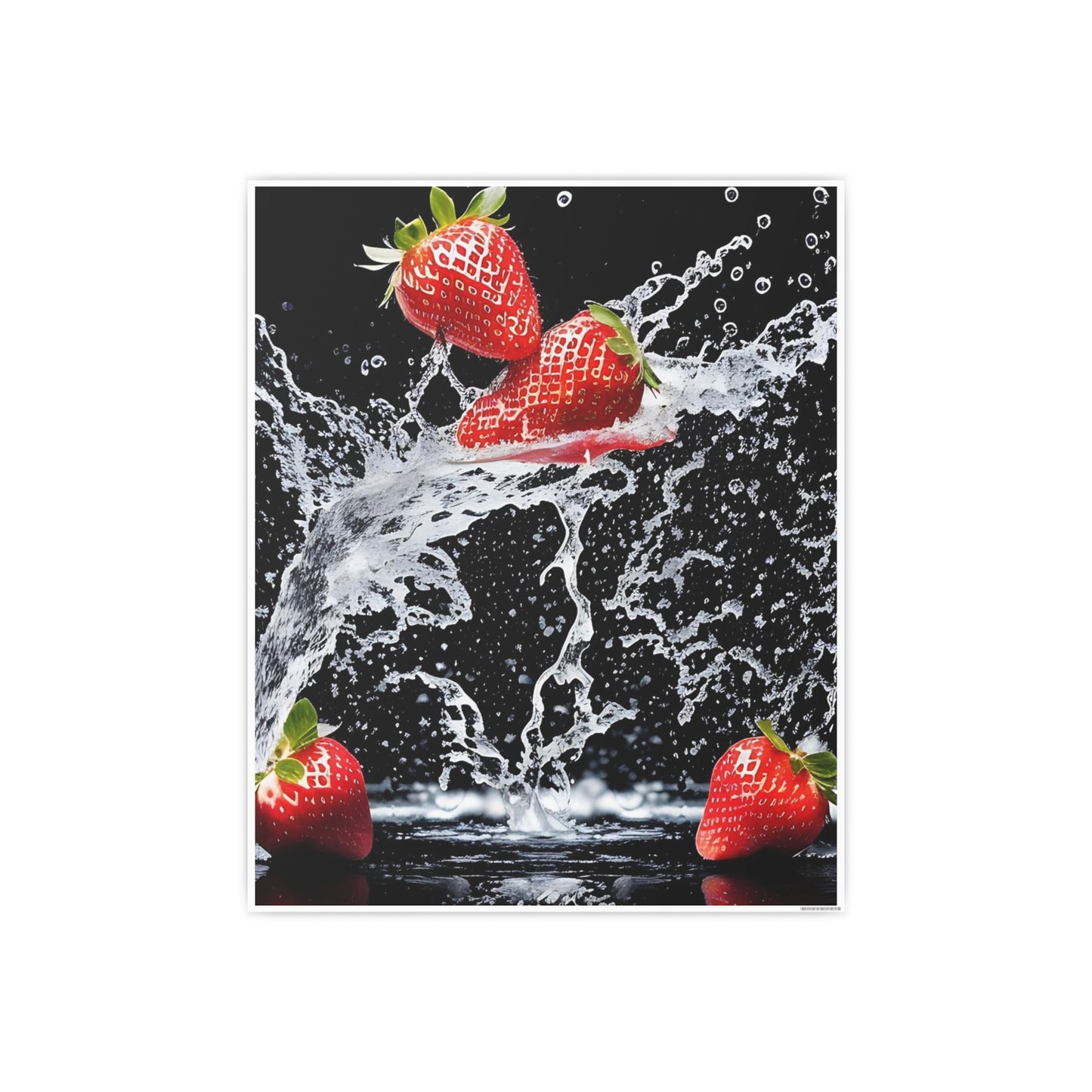 Strawberry AI Gen Photo Art Paper Posters