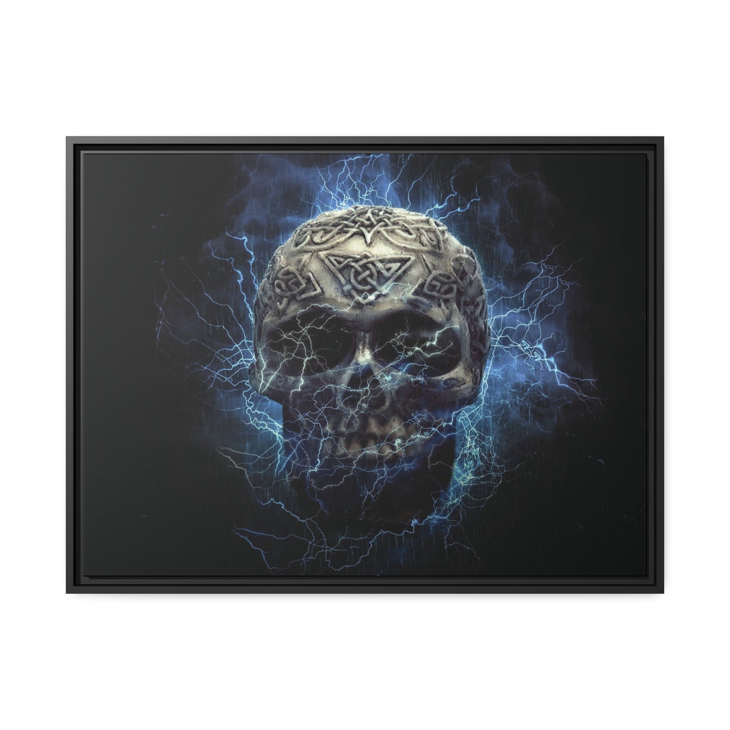 Skull Matte Canvas, Black Frame