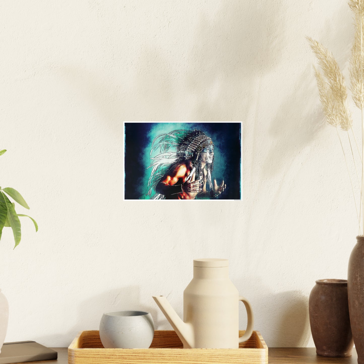 First Nation Man Photo Art Paper Posters