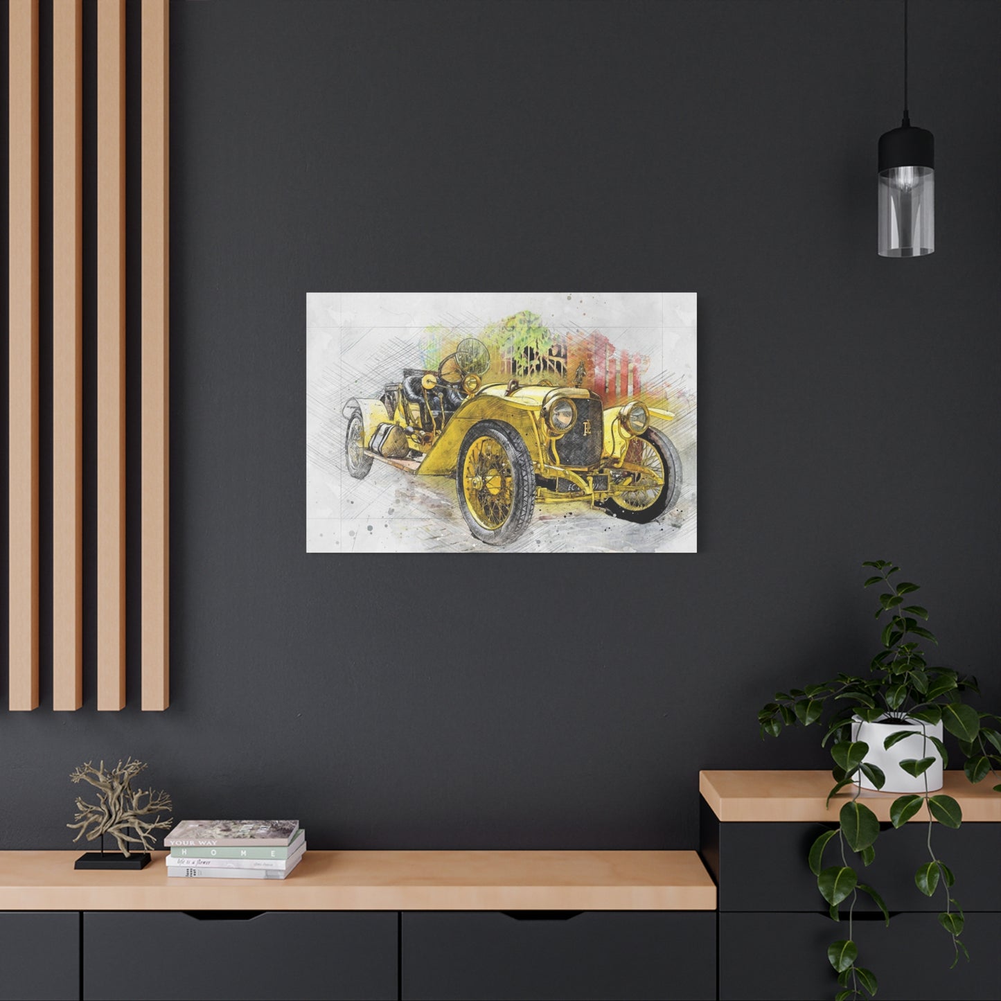 Car Matte Canvas, Stretched, 1.25"