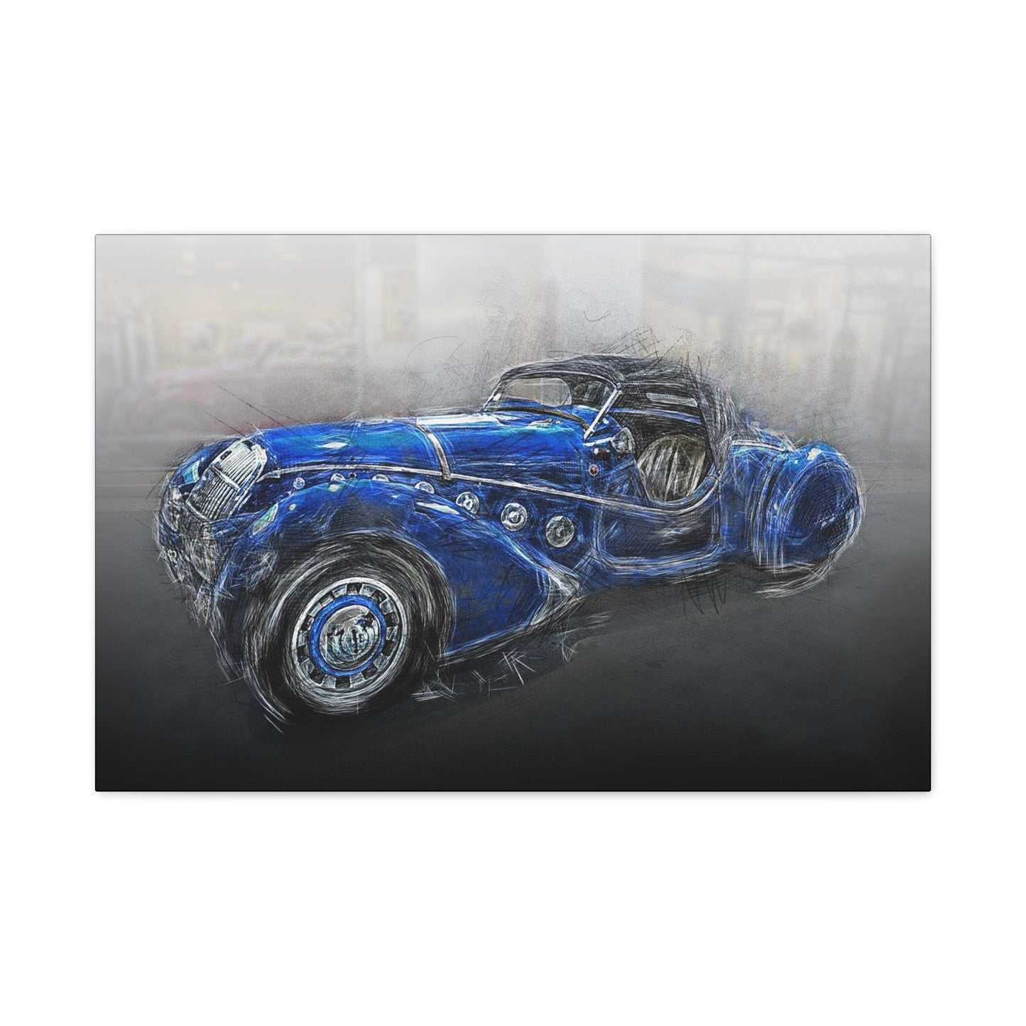 Car Matte Canvas, Stretched, 1.25"