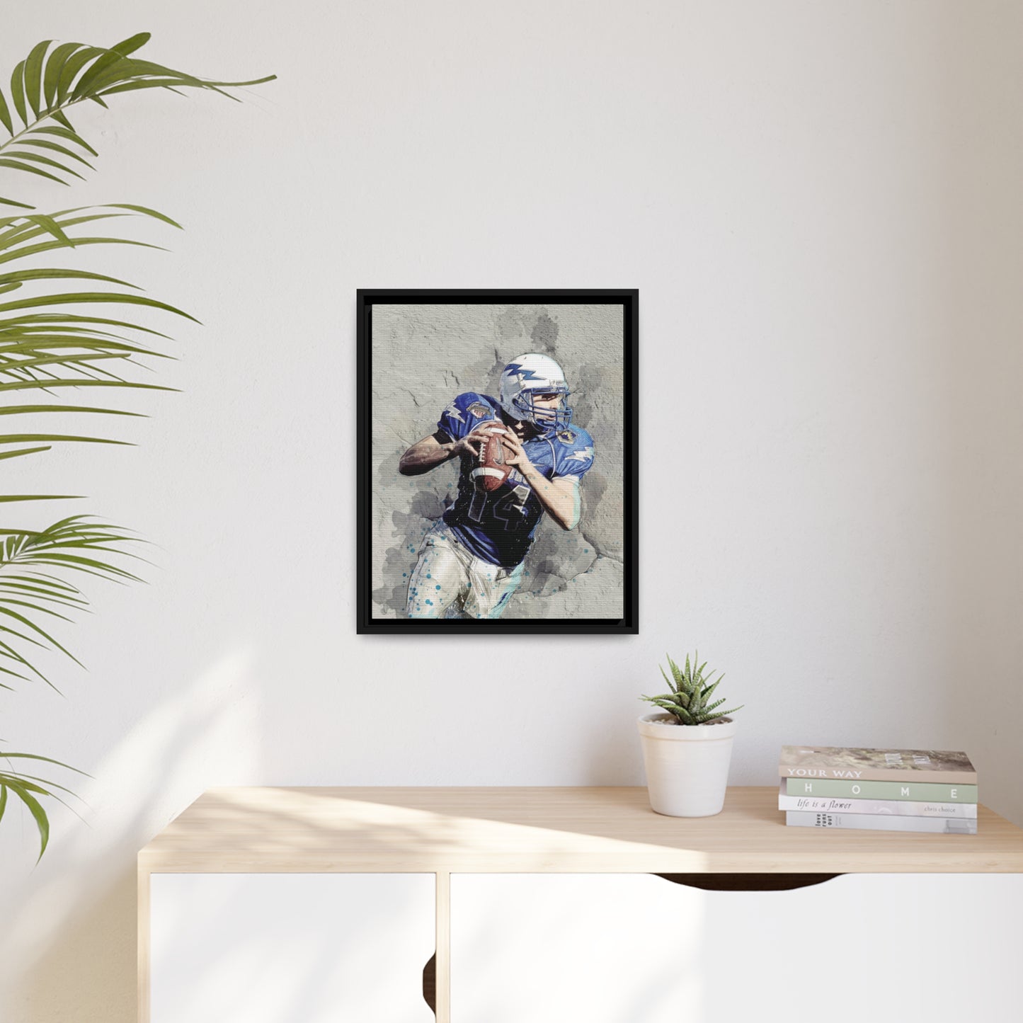Quarterback Matte Canvas, Black Frame