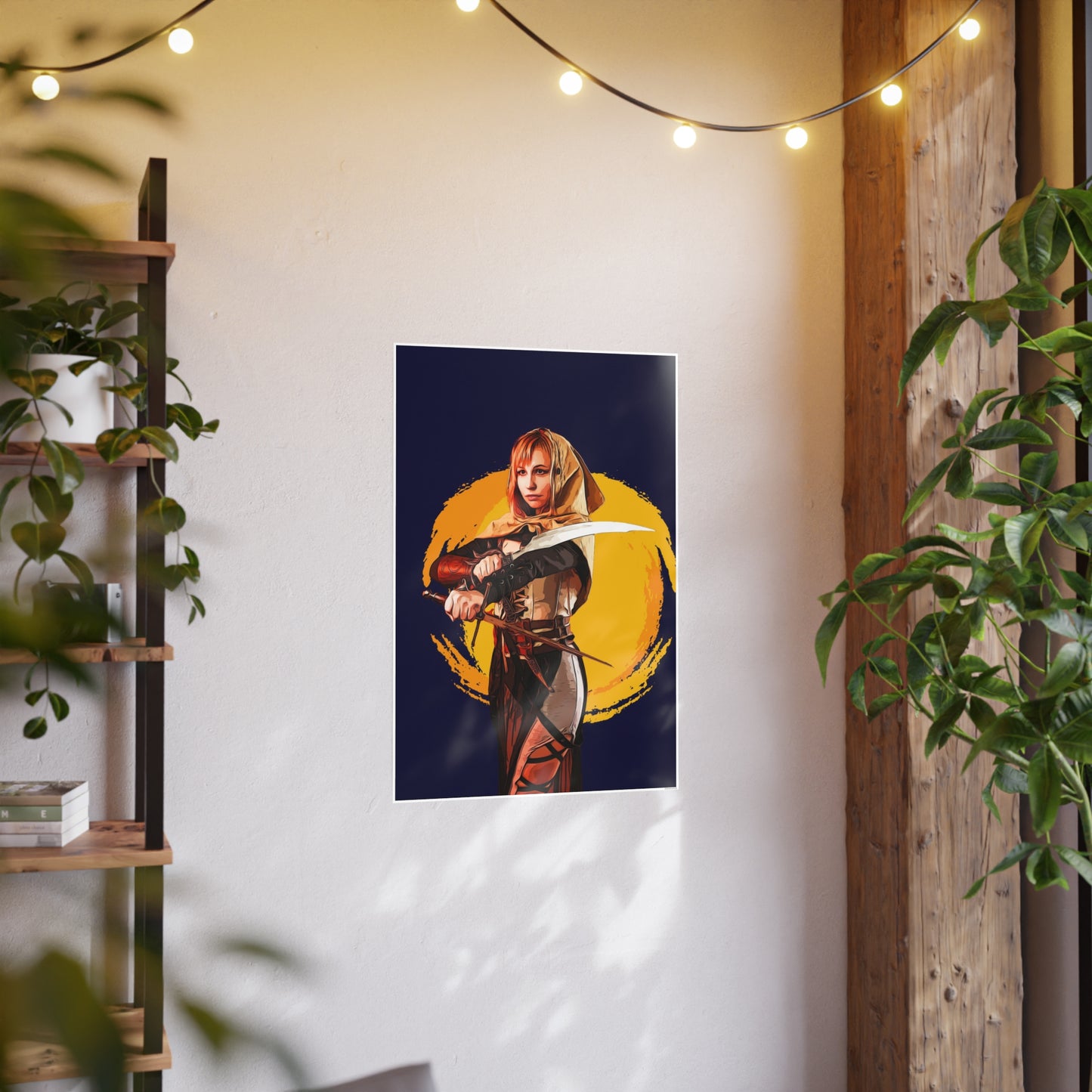 Cosplay Woman Warrior Photo Art Paper Posters
