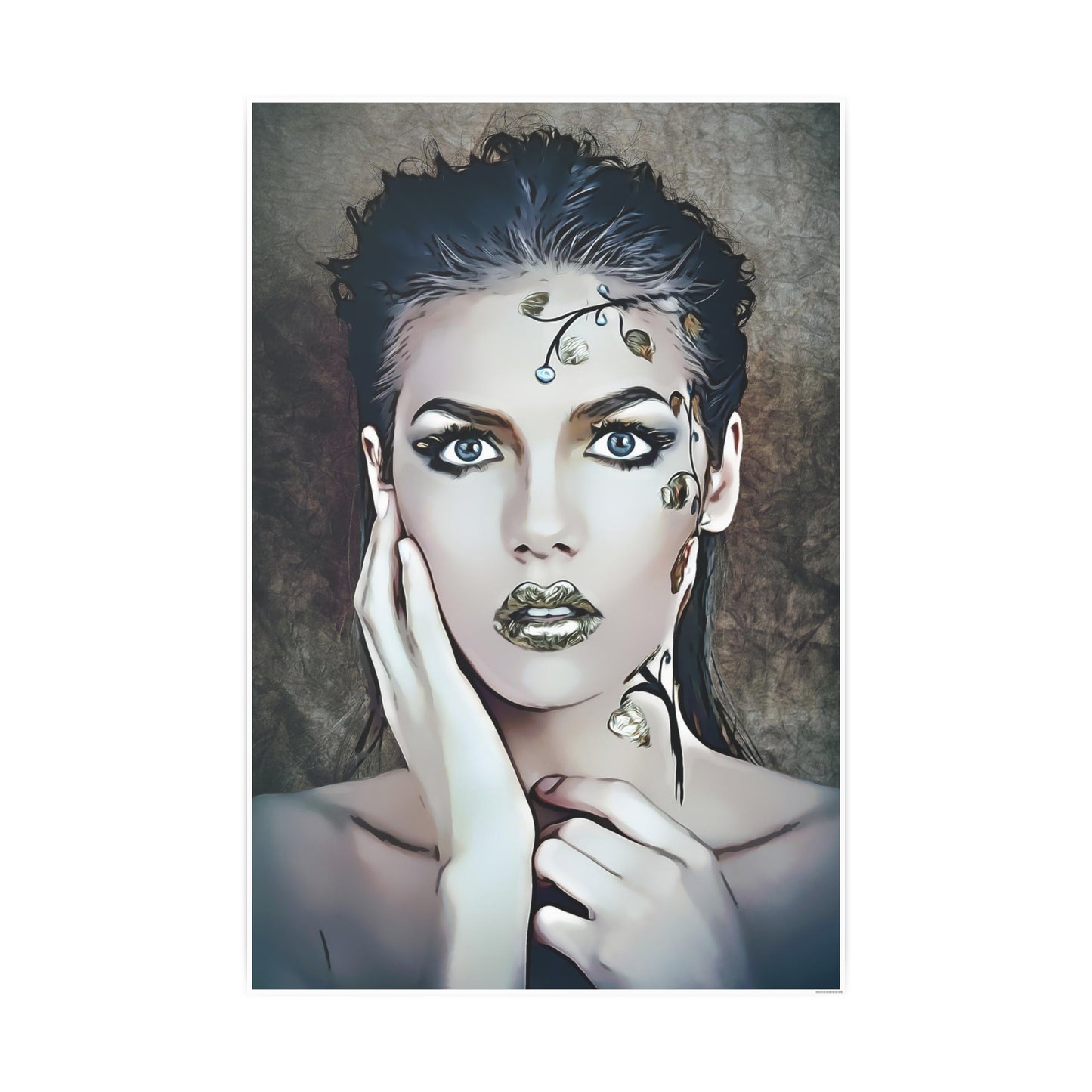 Woman Portrait Photo Art Paper Posters