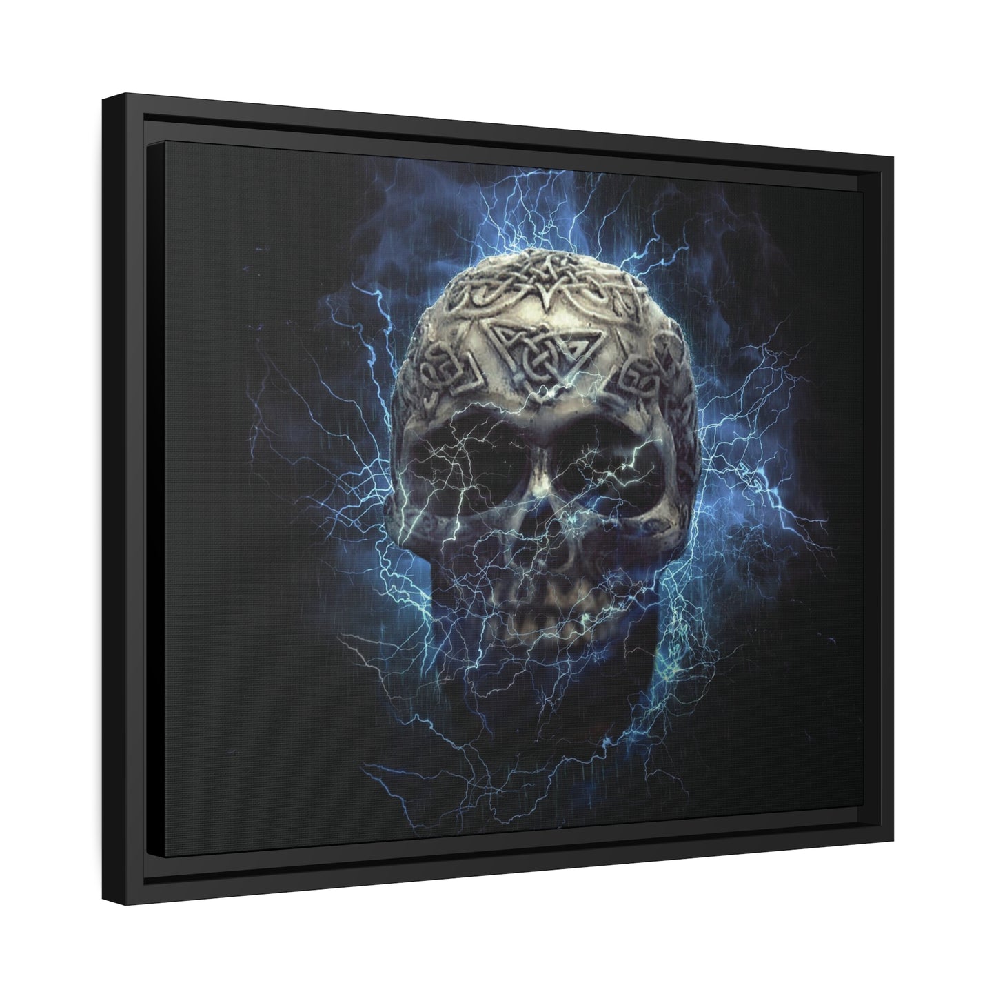Skull Matte Canvas, Black Frame
