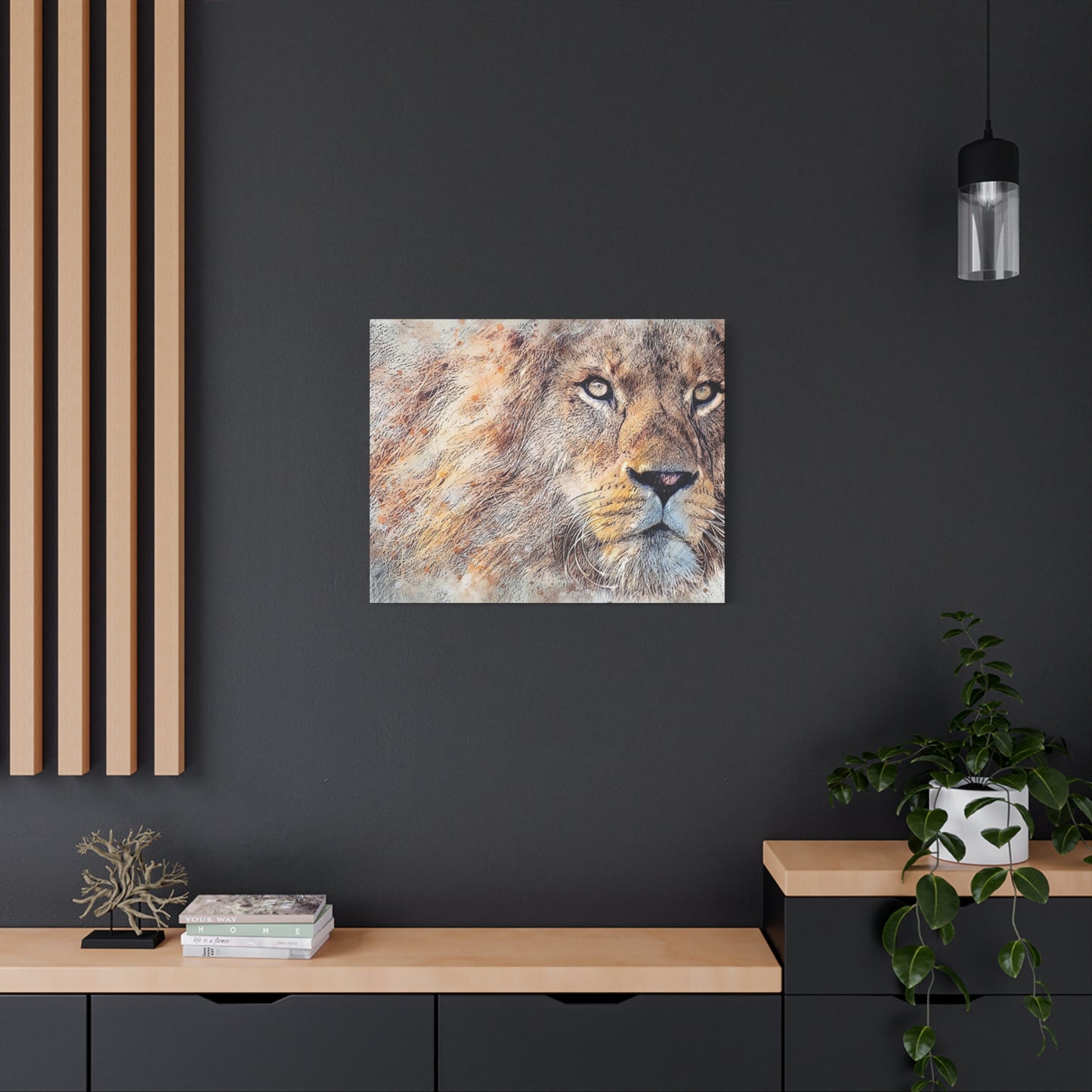 Lion Matte Canvas, Stretched, 1.25"
