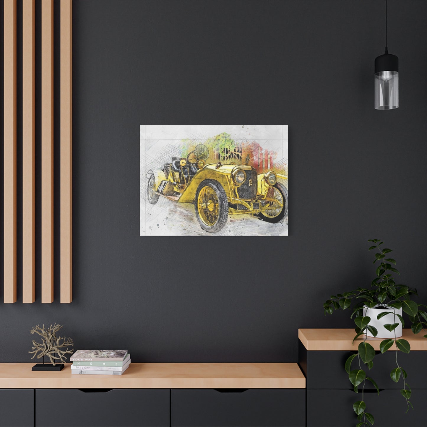 Car Matte Canvas, Stretched, 1.25"