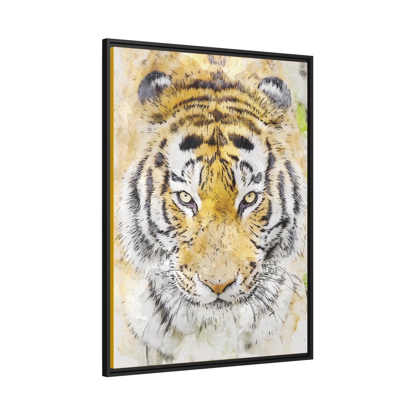 Tiger Matte Canvas, Black Frame