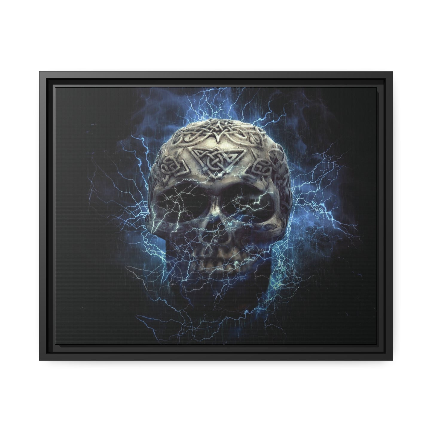 Skull Matte Canvas, Black Frame
