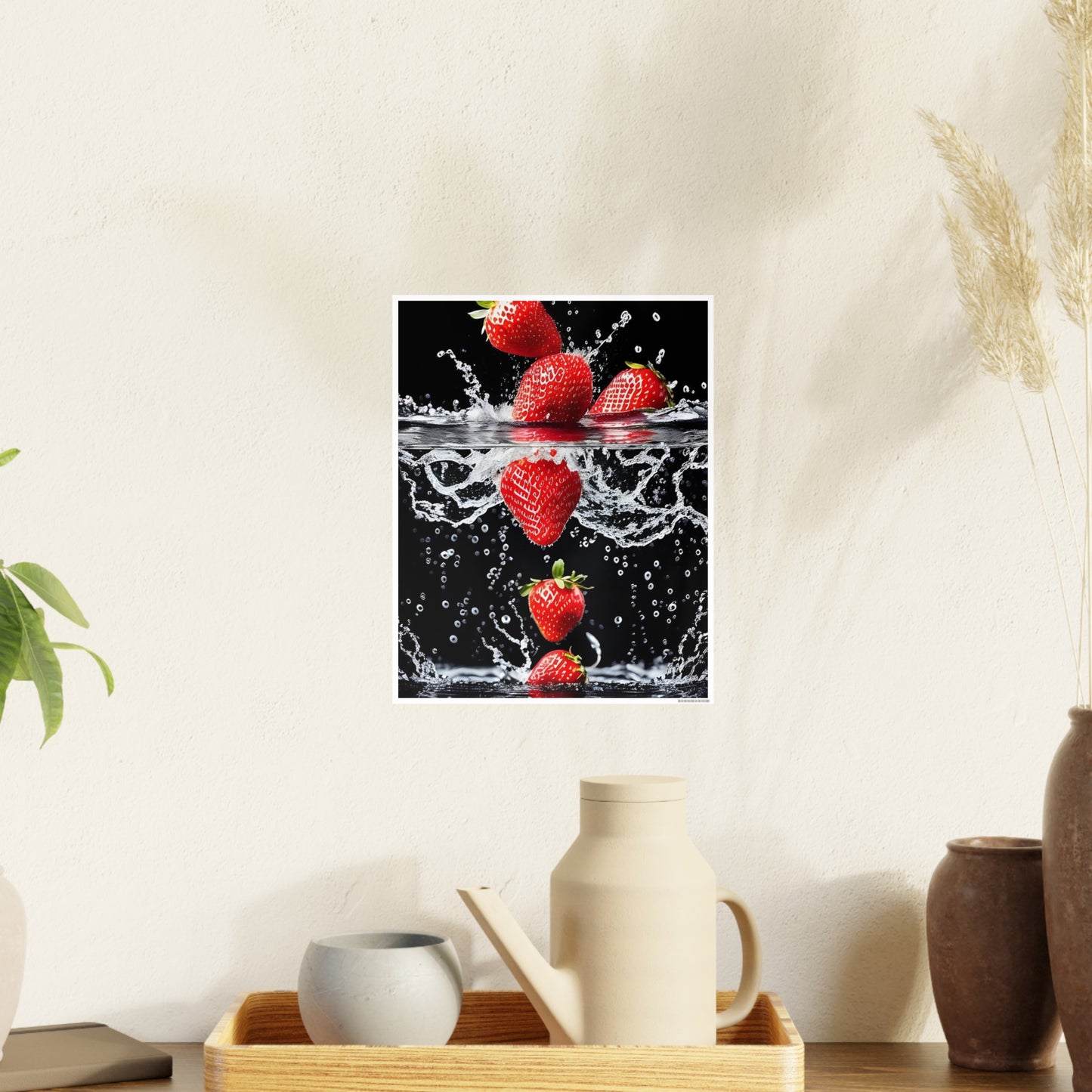 Strawberries AI Gen Photo Art Paper Posters
