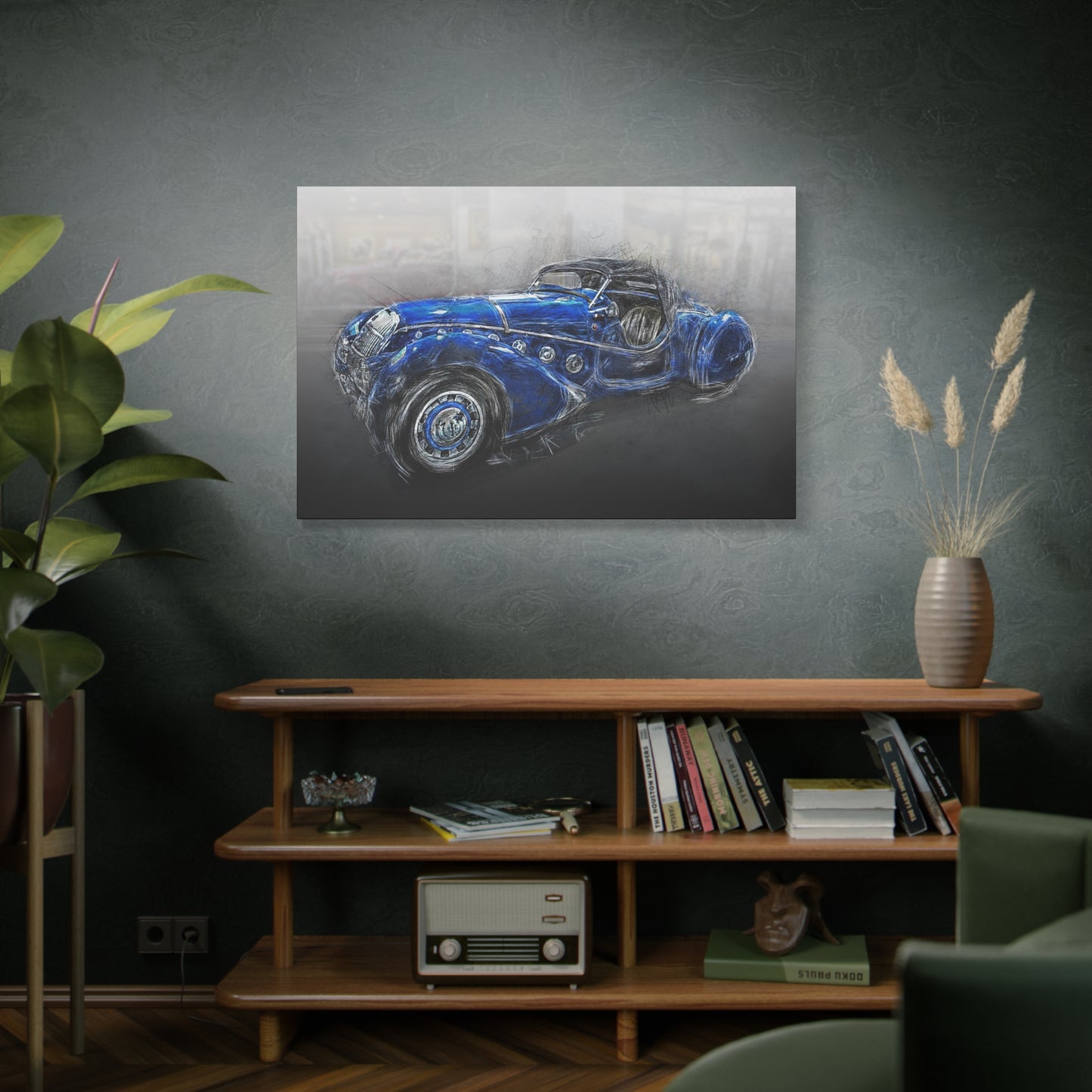 Car Matte Canvas, Stretched, 1.25"