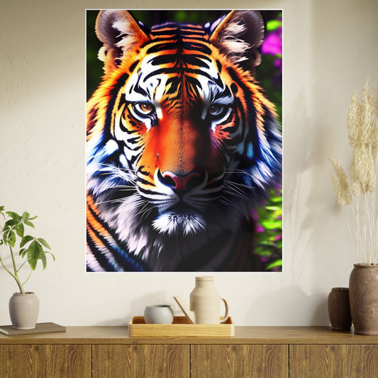 Tiger AI Gen Photo Art Paper Posters