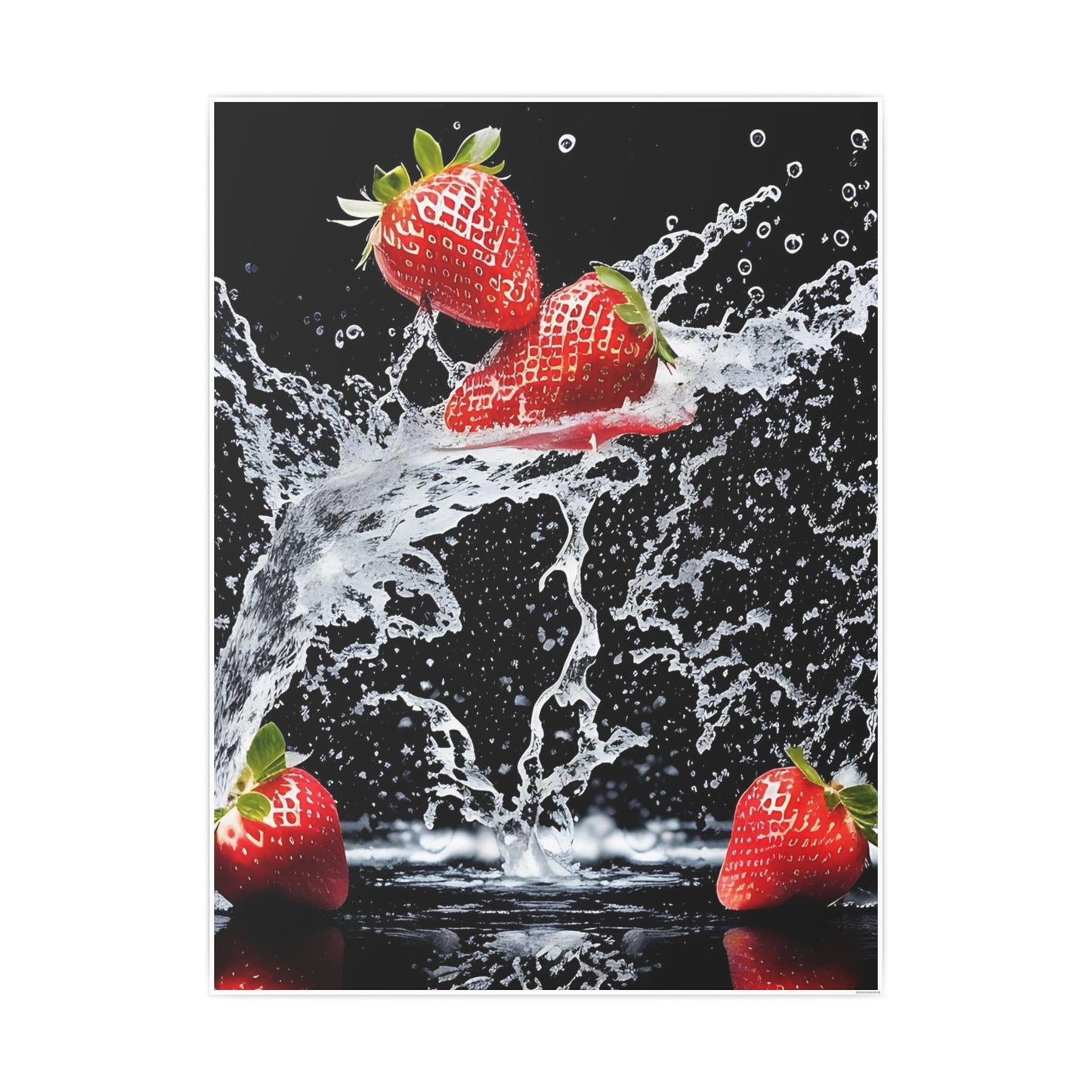 Strawberry AI Gen Photo Art Paper Posters