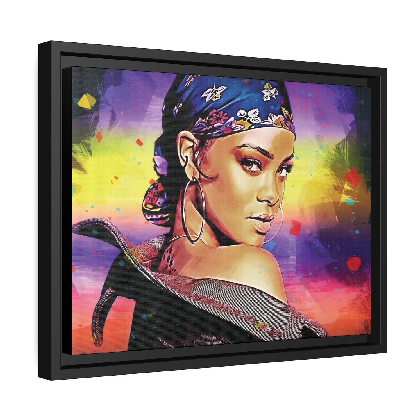Woman Matte Canvas, Black Frame