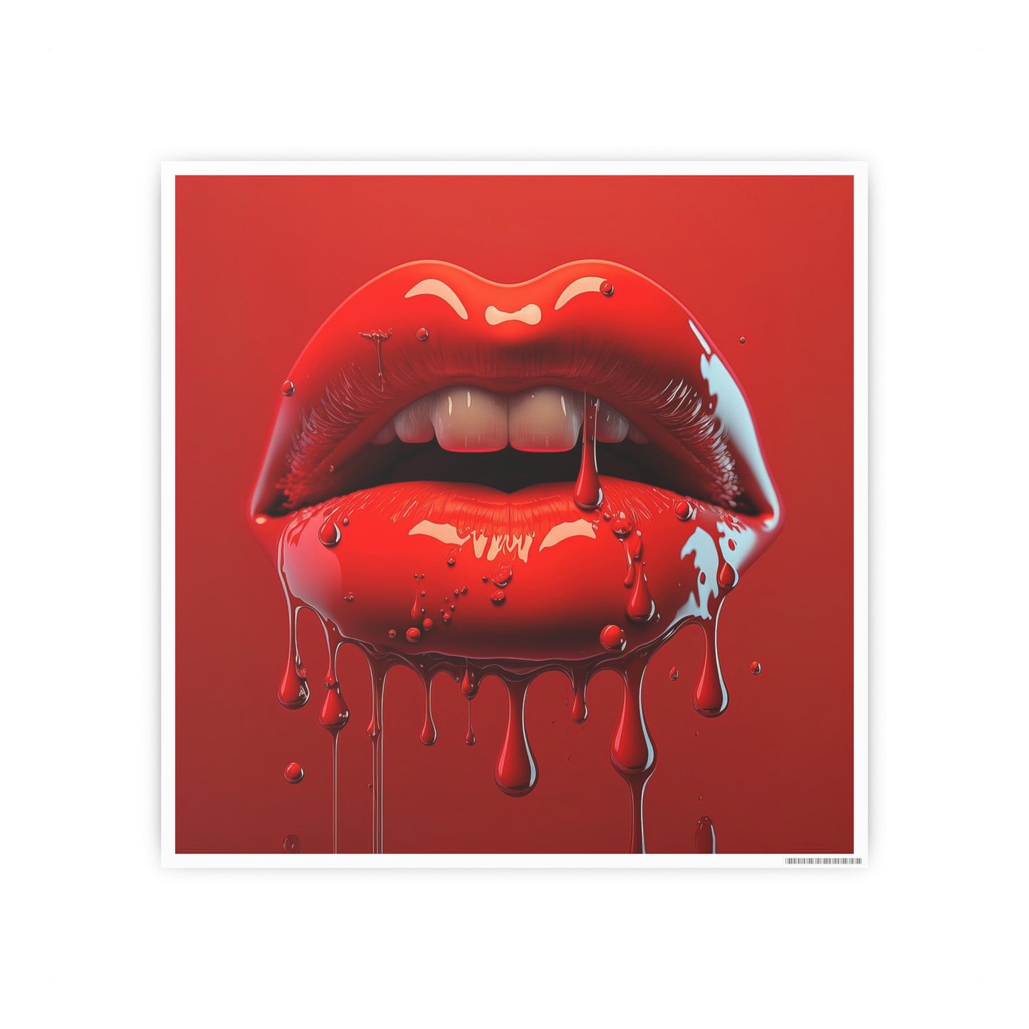Bloody Lips Photo Art Paper Posters