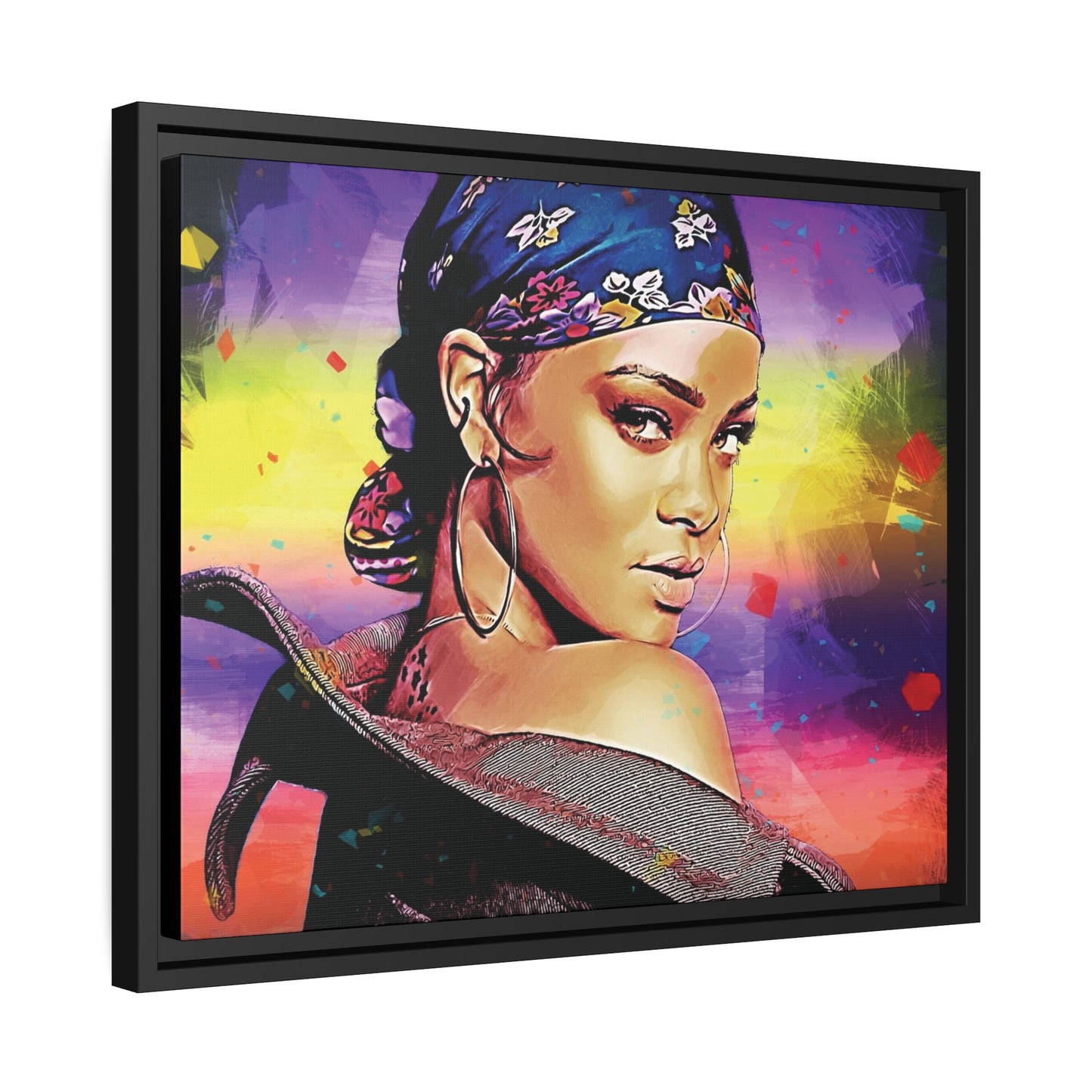 Woman Matte Canvas, Black Frame