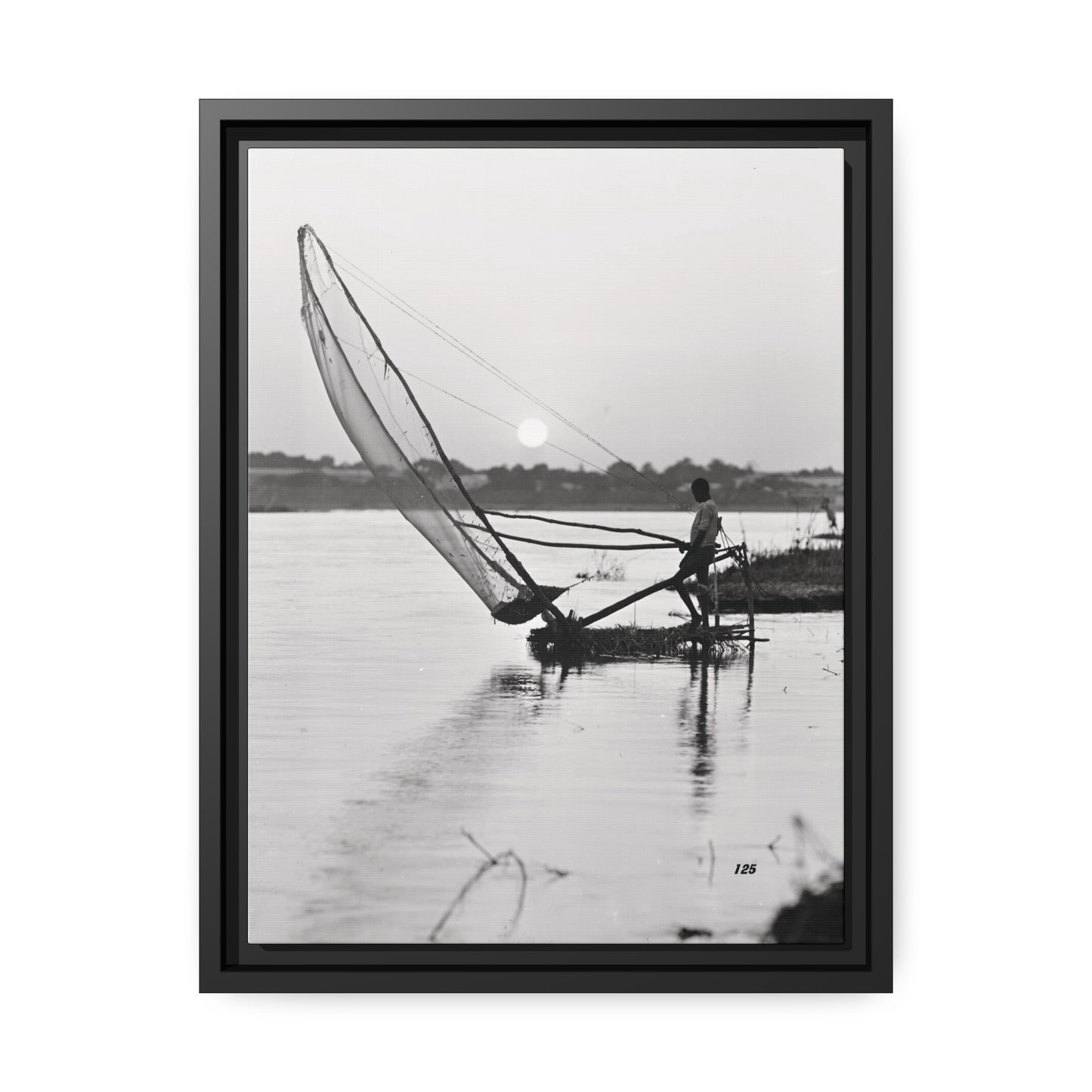 Fisherman Matte Canvas, Black Frame