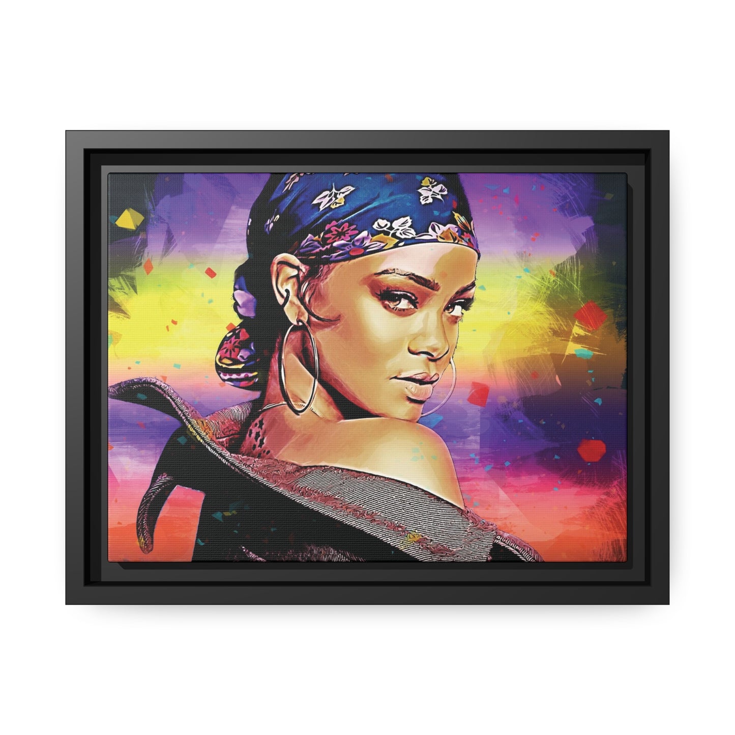 Woman Matte Canvas, Black Frame