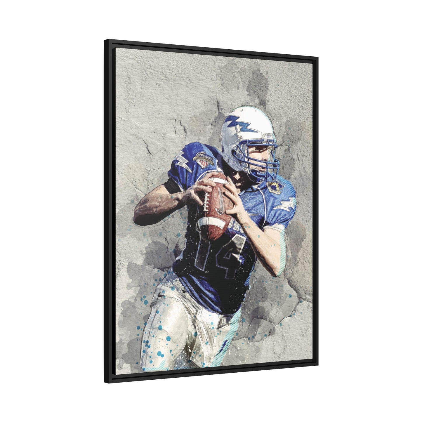 Quarterback Matte Canvas, Black Frame