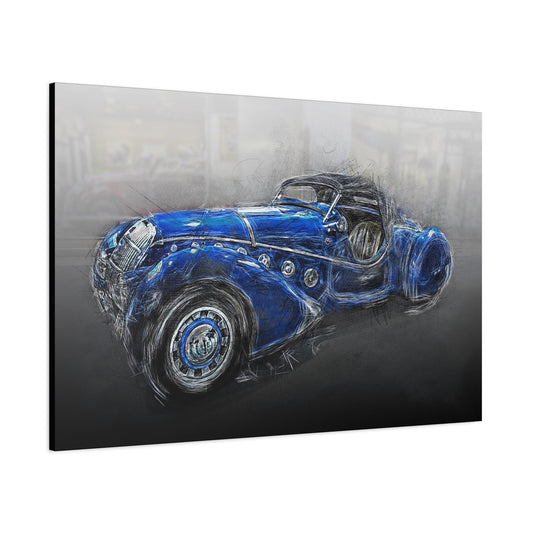 Car Matte Canvas, Stretched, 1.25"