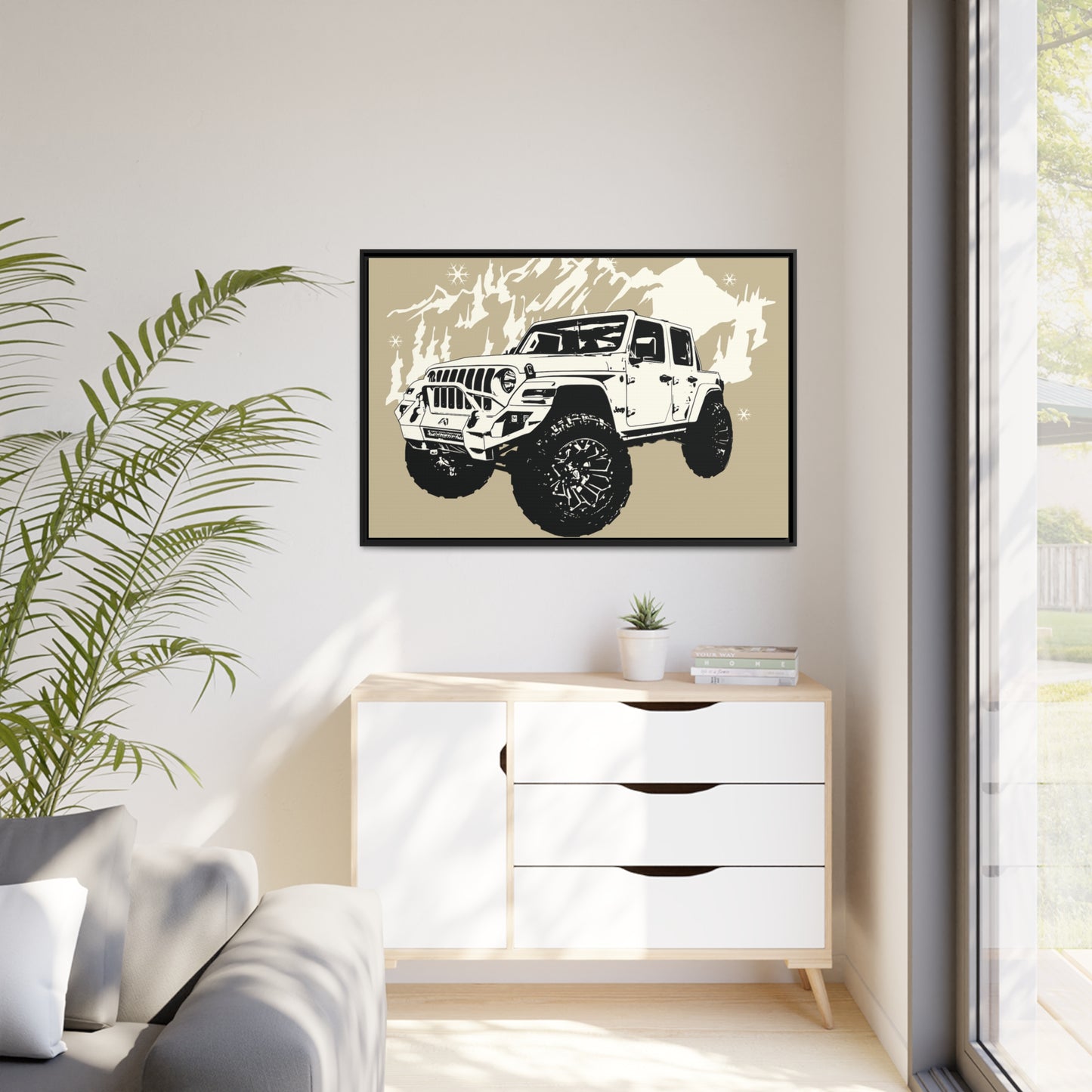 Jeep Matte Canvas, Black Frame