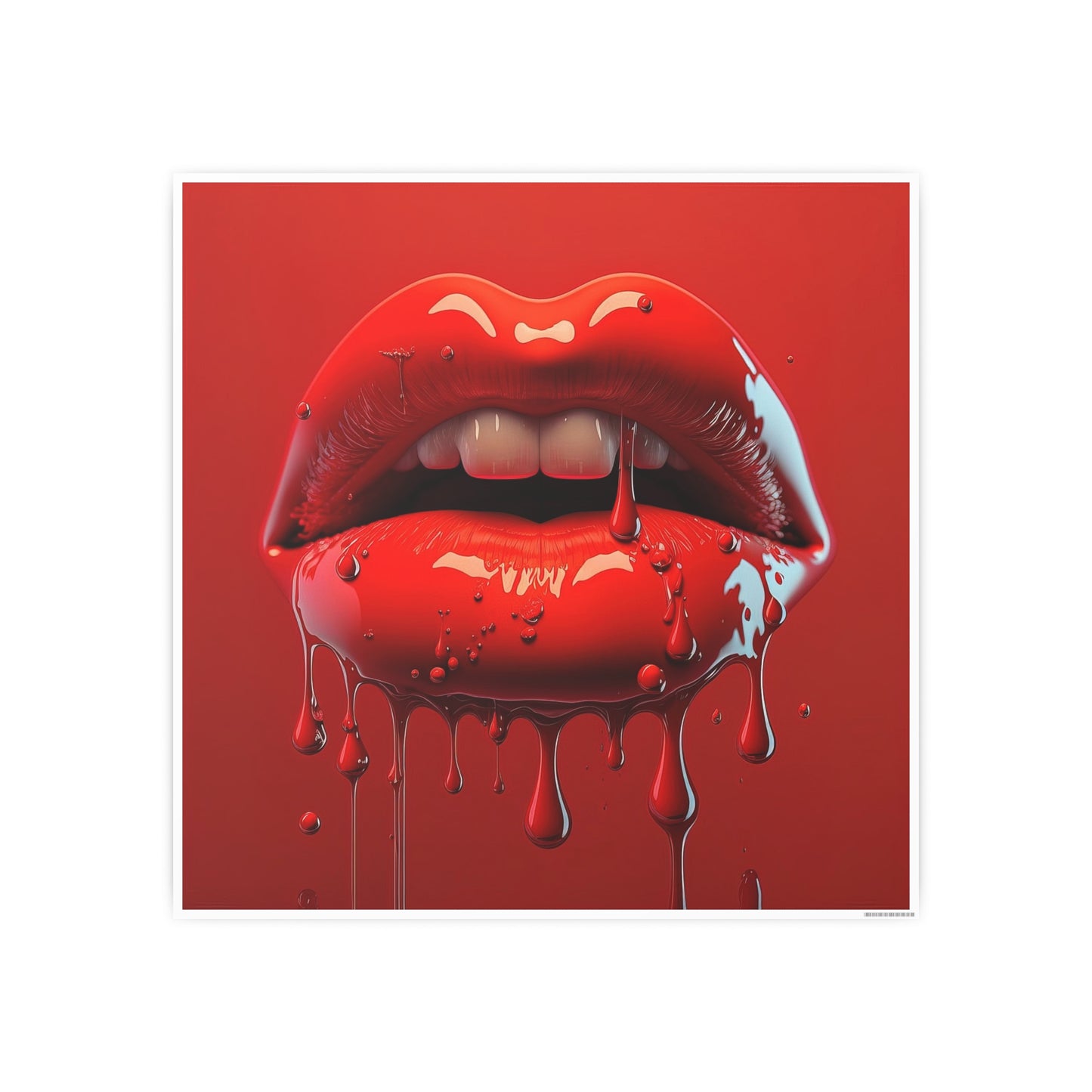Bloody Lips Photo Art Paper Posters