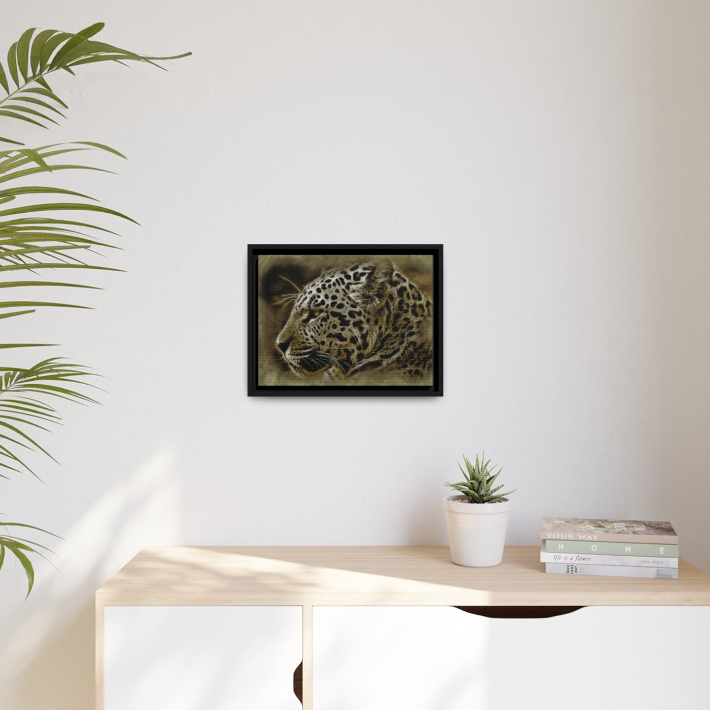 Jaguar Matte Canvas, Black Frame