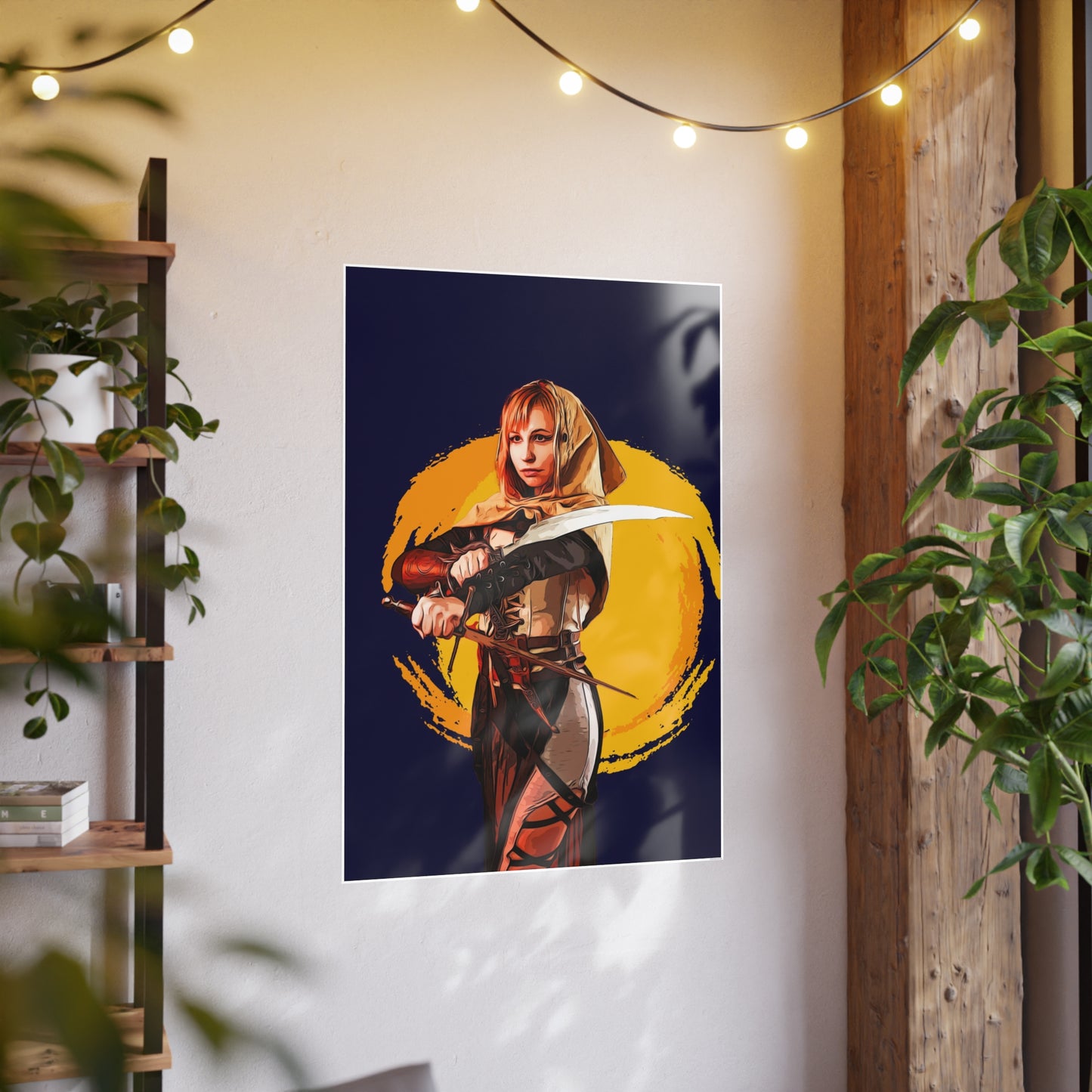 Cosplay Woman Warrior Photo Art Paper Posters