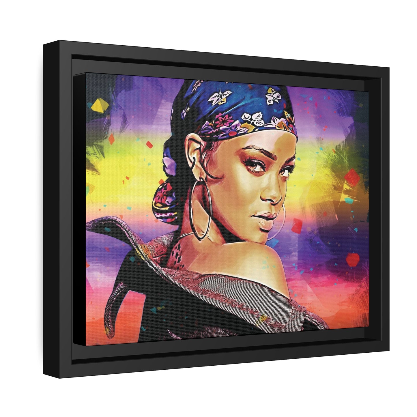 Woman Matte Canvas, Black Frame