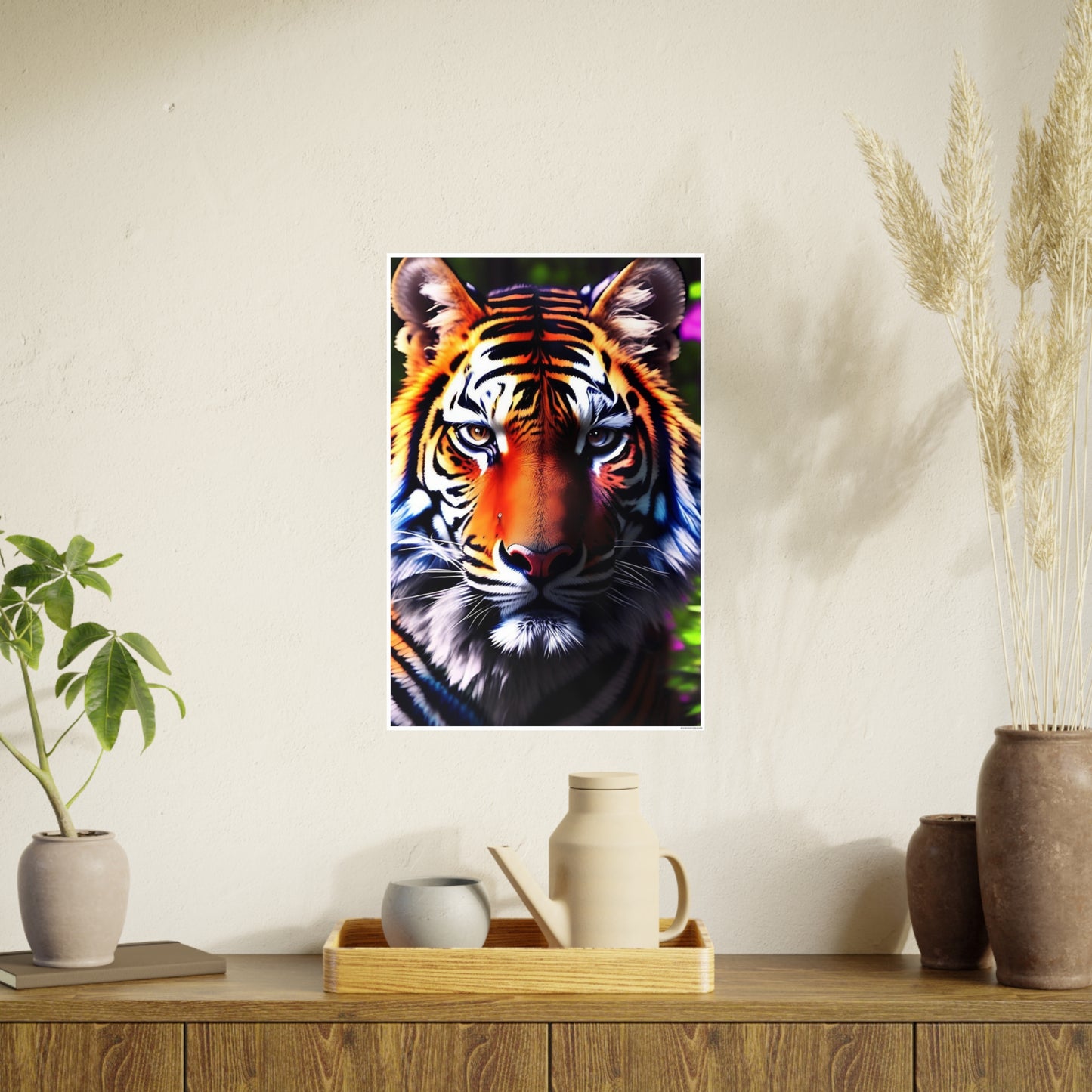 Tiger AI Gen Photo Art Paper Posters