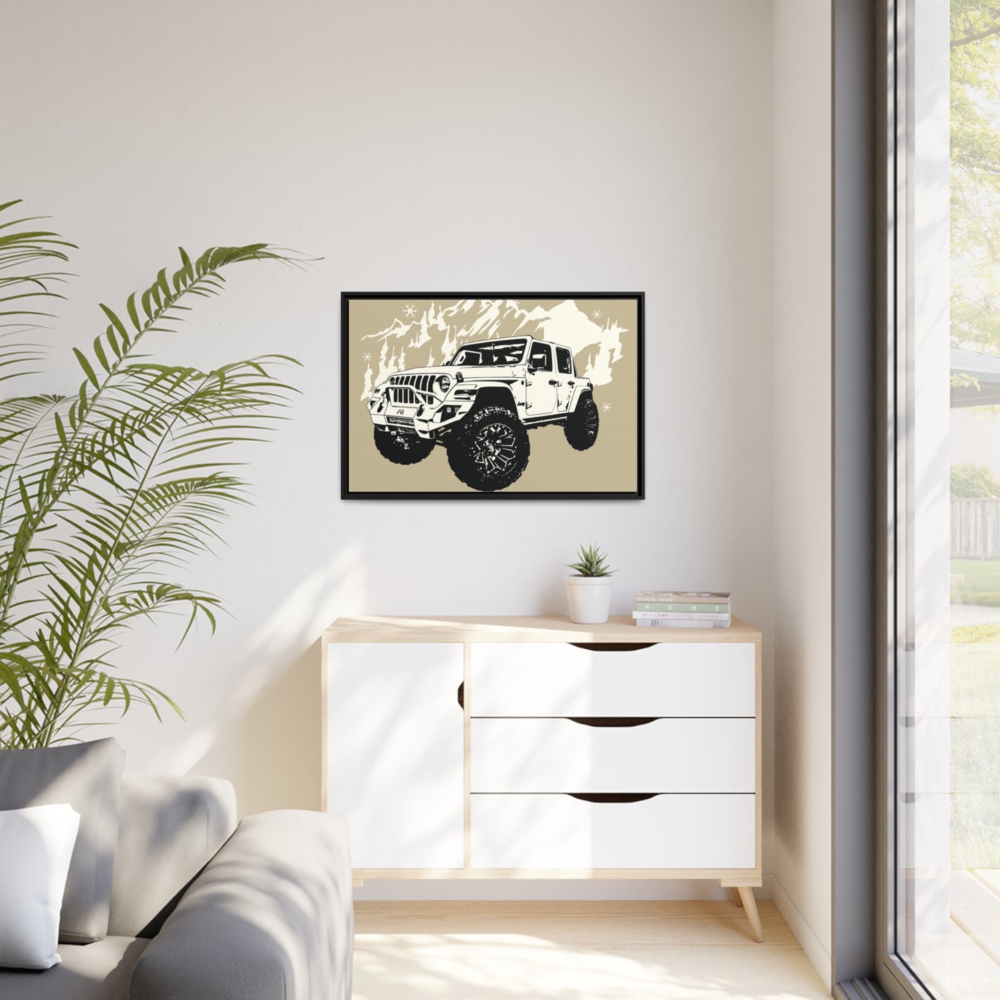 Jeep Matte Canvas, Black Frame