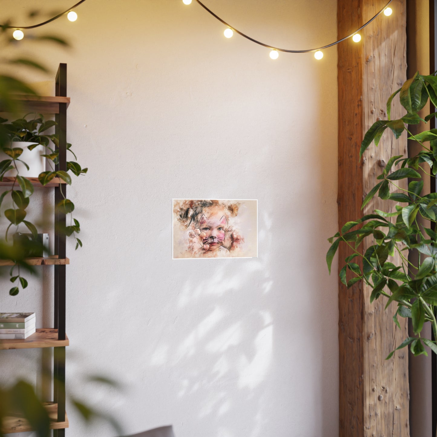 Baby Cat Girl Photo Art Paper Posters