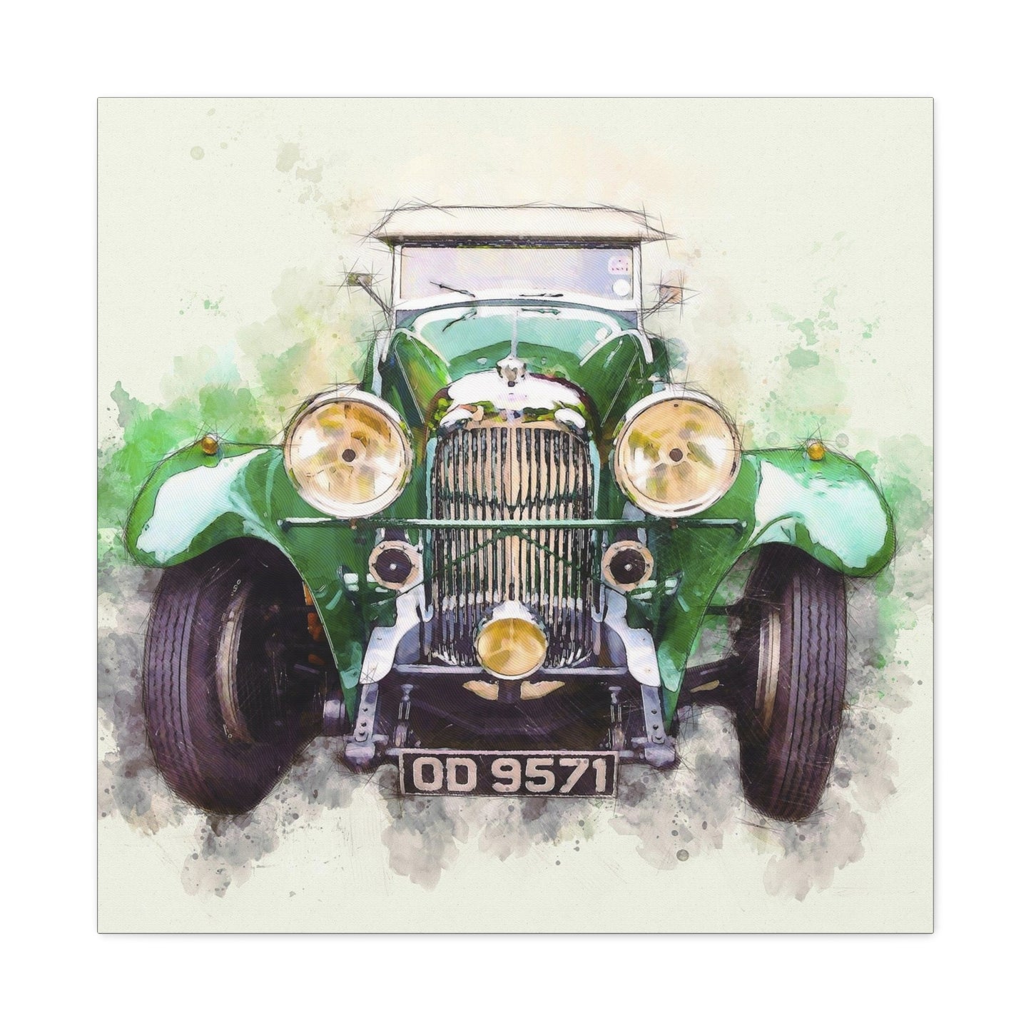 Car Matte Canvas, Stretched, 1.25"