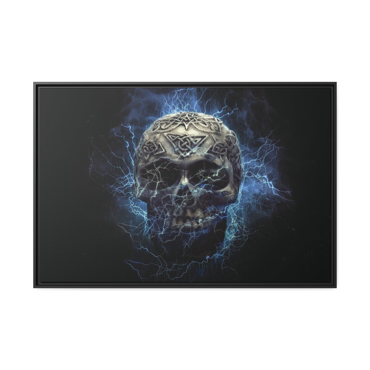 Skull Matte Canvas, Black Frame