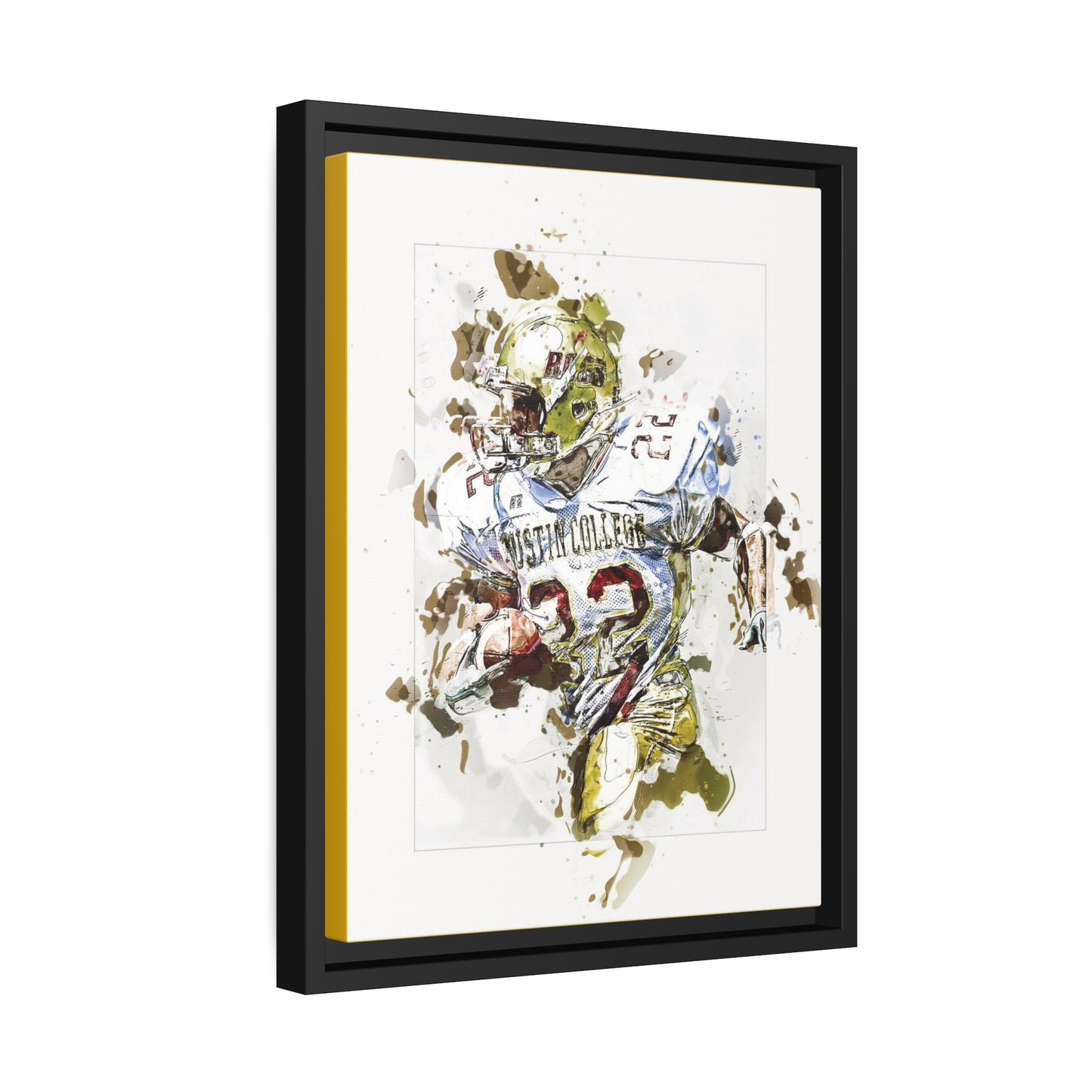 Football Matte Canvas, Black Frame