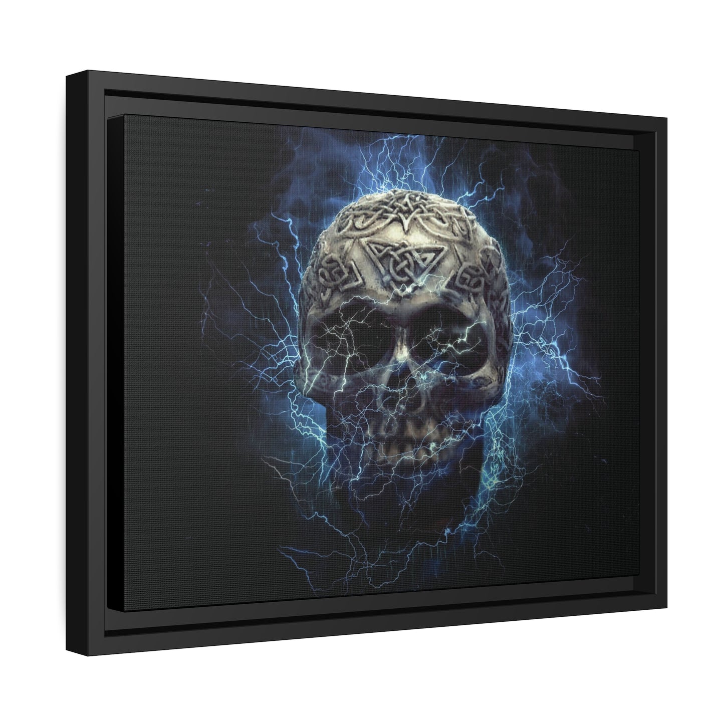 Skull Matte Canvas, Black Frame