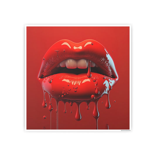 Bloody Lips Photo Art Paper Posters