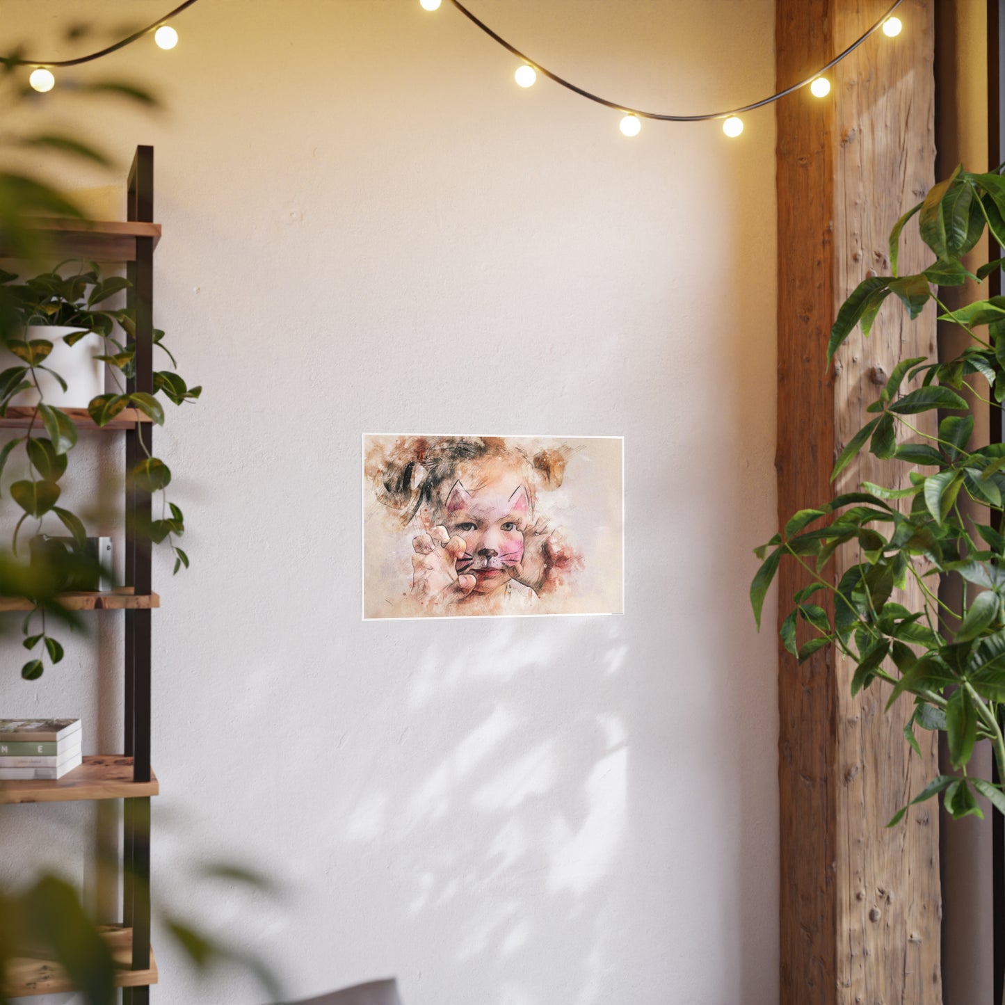 Baby Cat Girl Photo Art Paper Posters