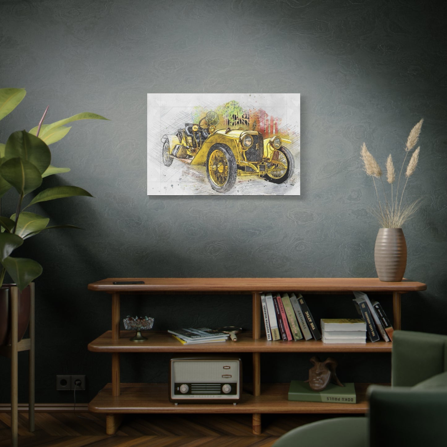 Car Matte Canvas, Stretched, 1.25"