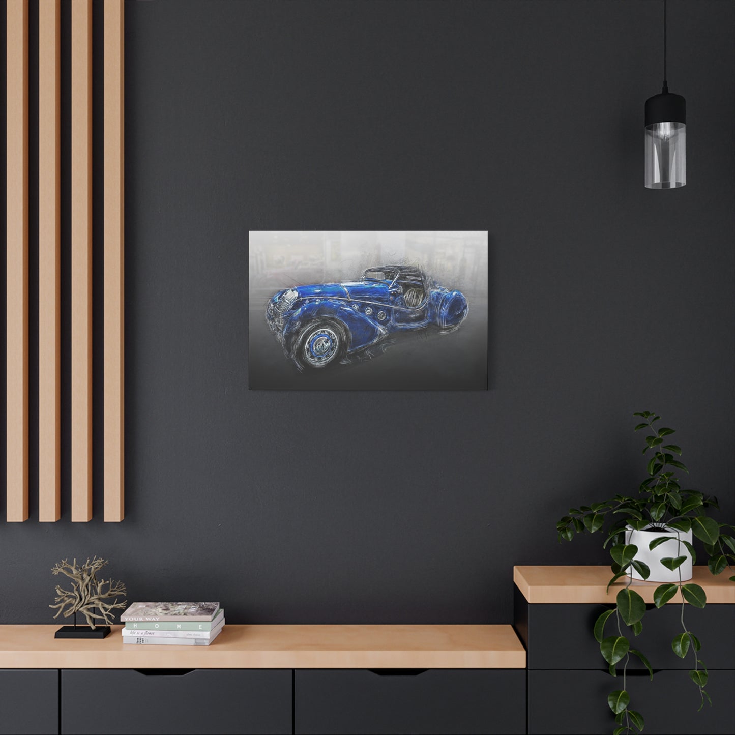 Car Matte Canvas, Stretched, 1.25"