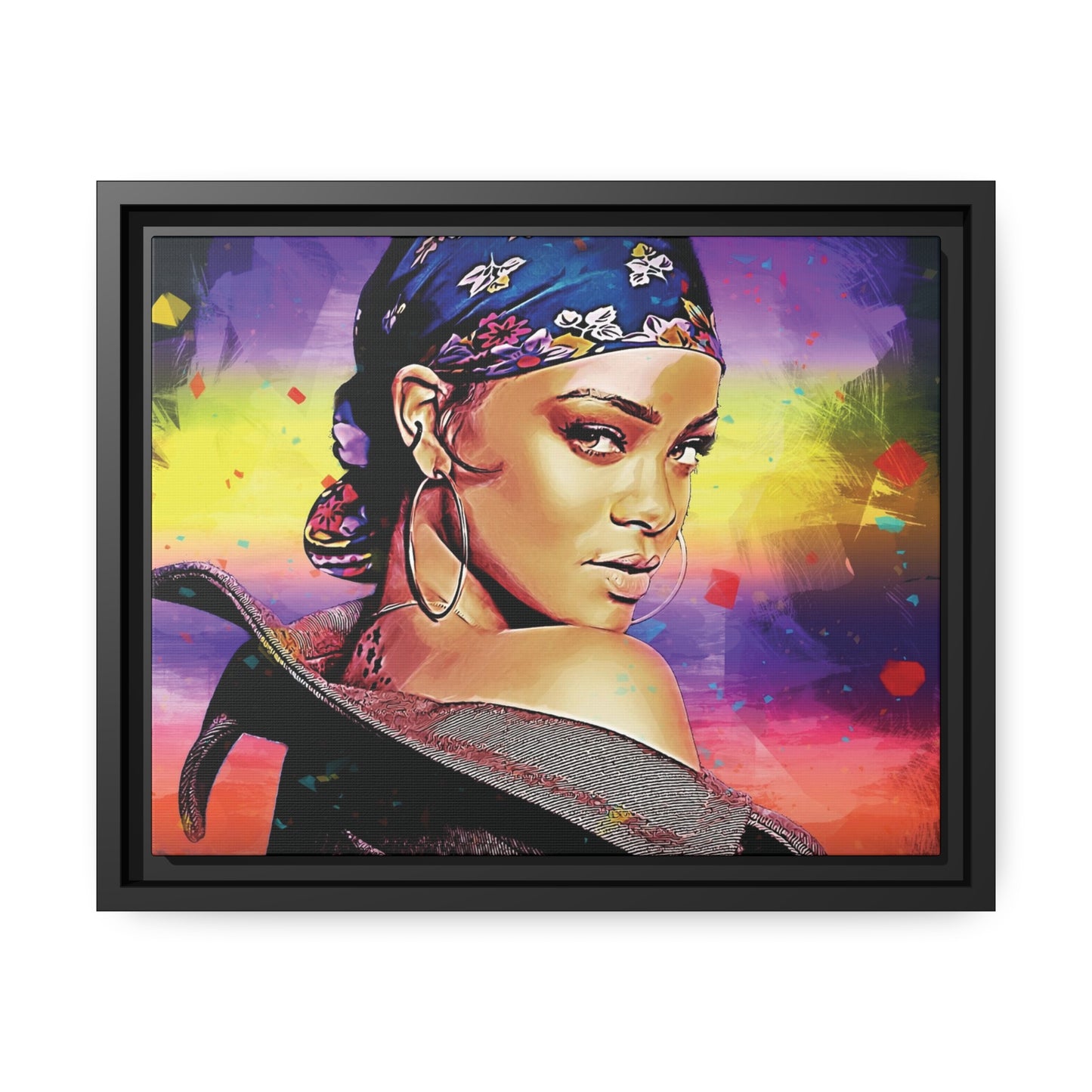 Woman Matte Canvas, Black Frame
