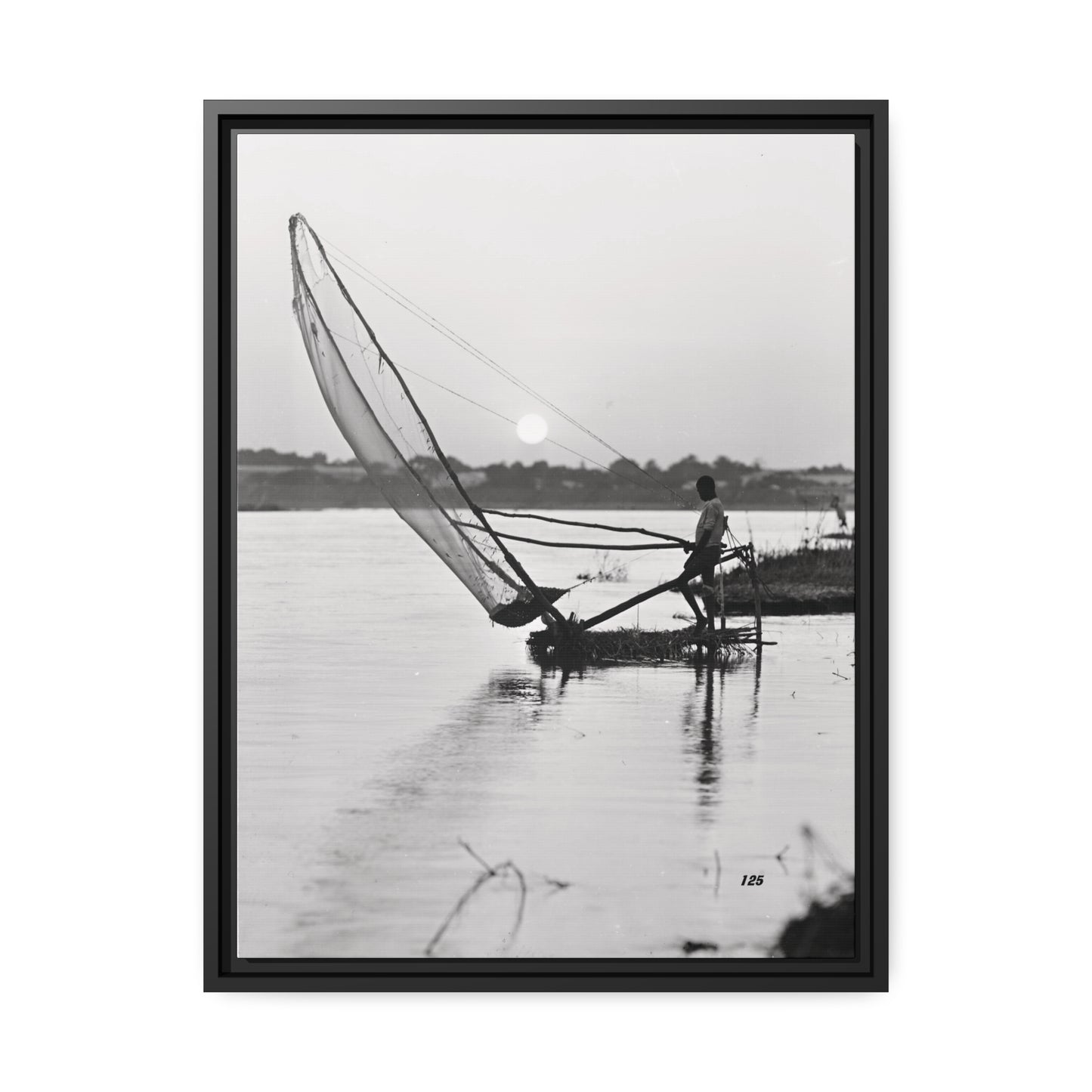 Fisherman Matte Canvas, Black Frame