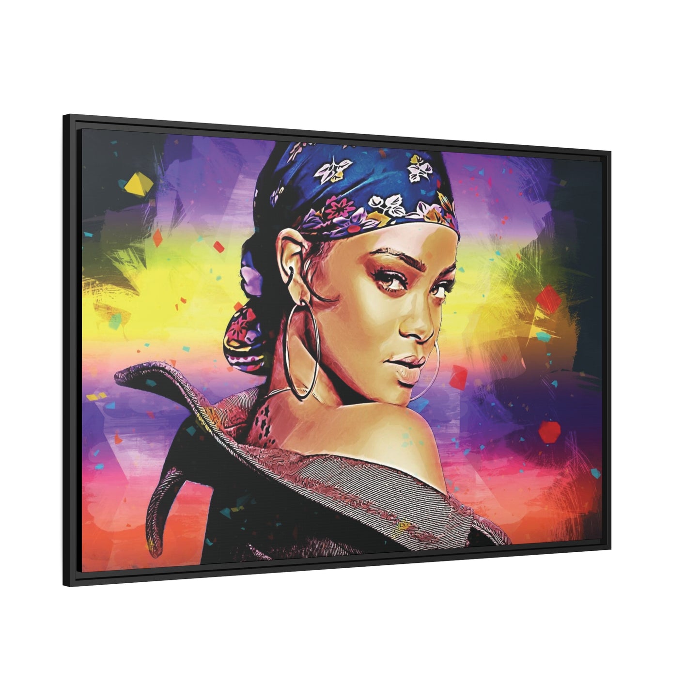 Woman Matte Canvas, Black Frame