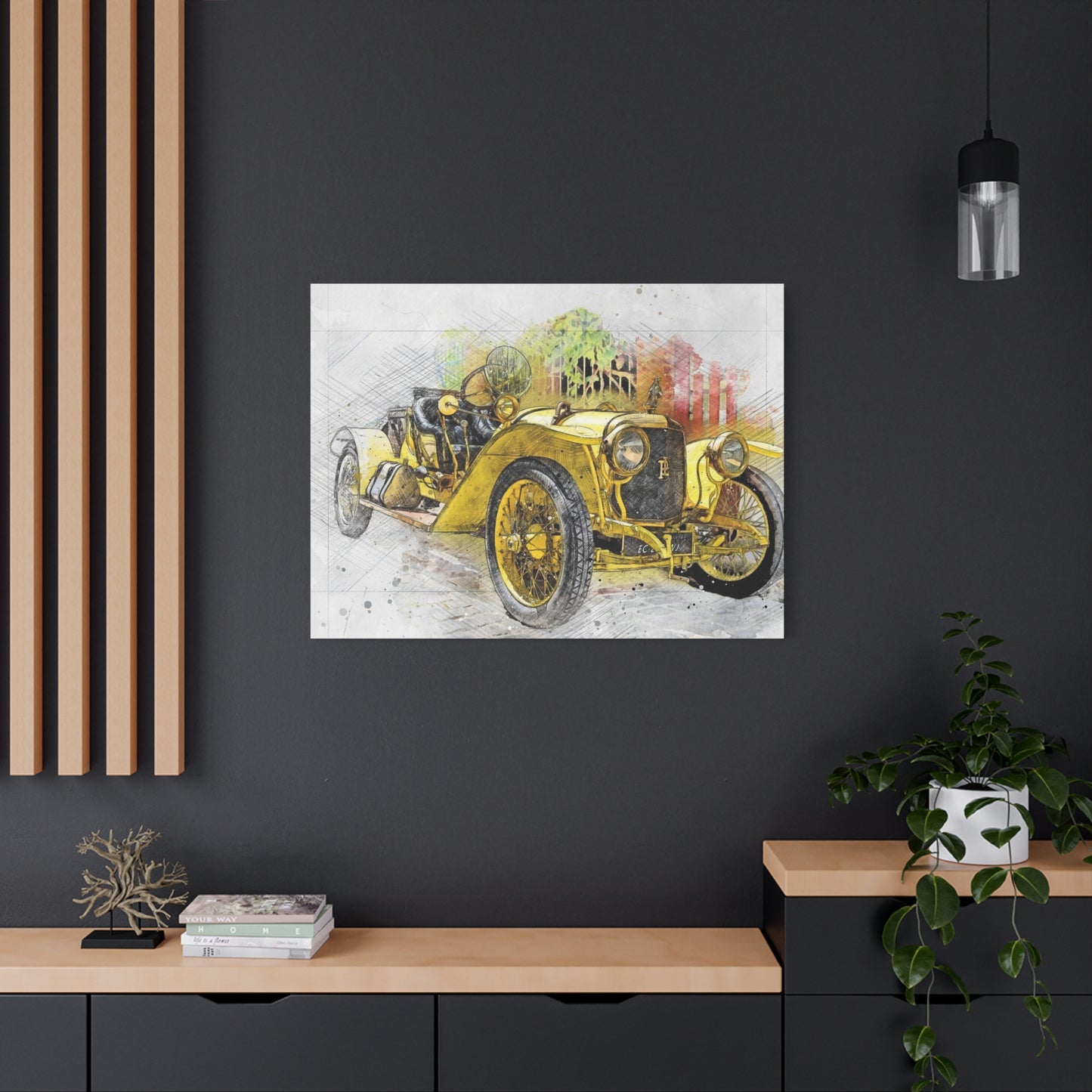 Car Matte Canvas, Stretched, 1.25"