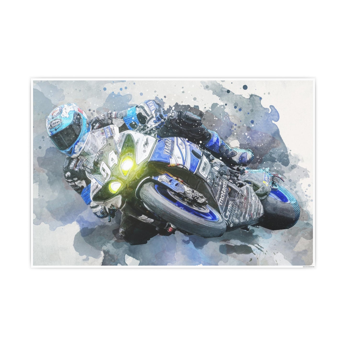 Motorcycle Race Photo Art Paper Posters