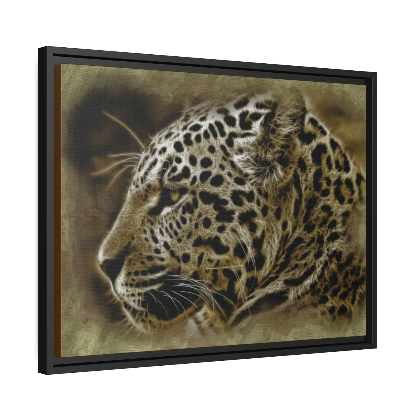 Jaguar Matte Canvas, Black Frame