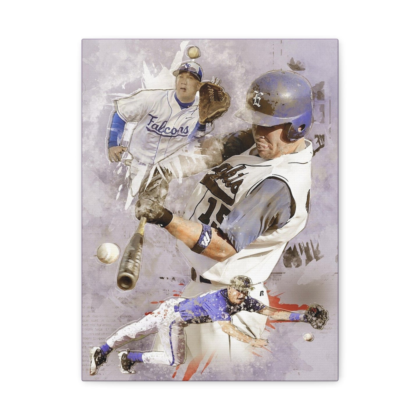 Baseball Matte Canvas, Stretched, 1.25"