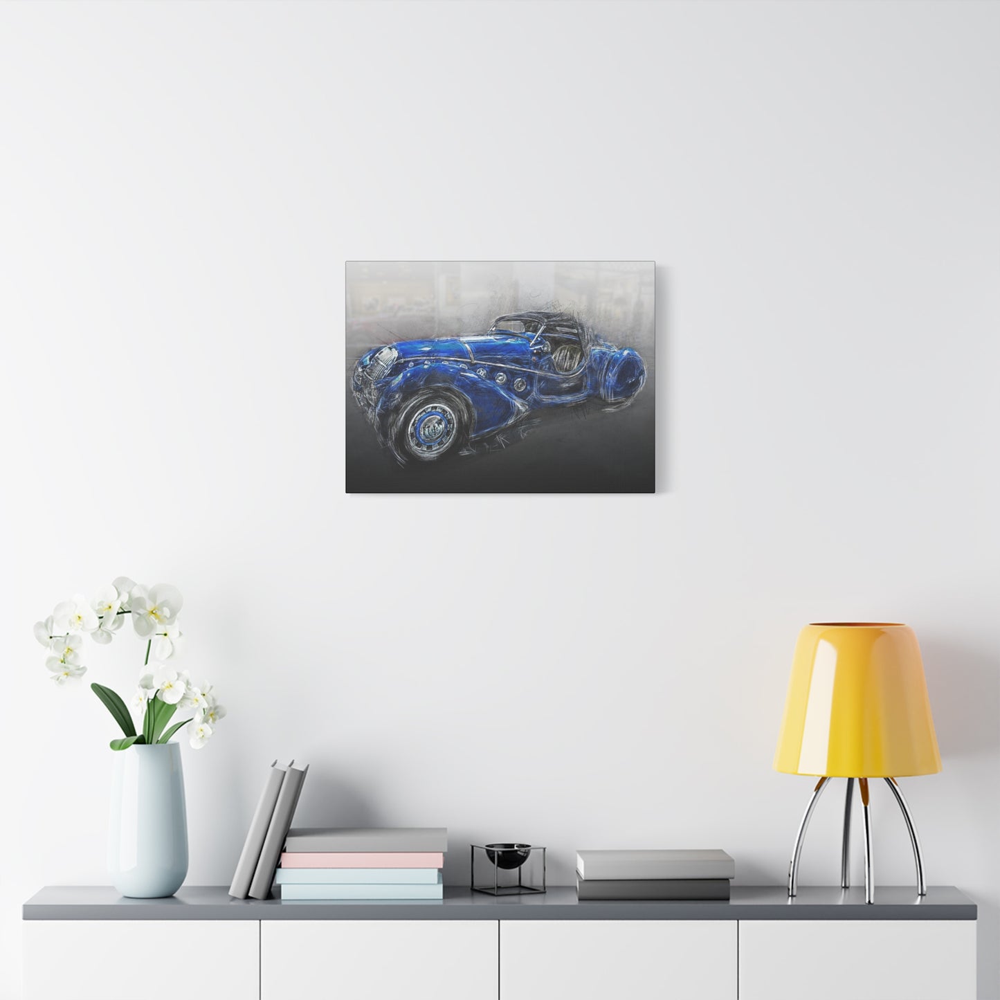 Car Matte Canvas, Stretched, 1.25"