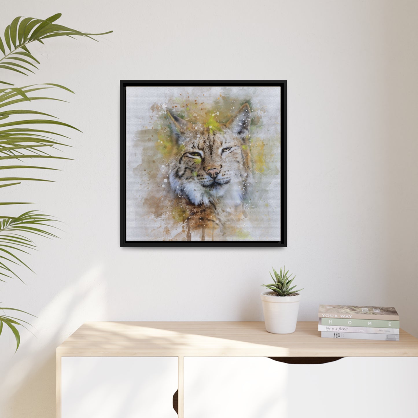 Bobcat Matte Canvas, Black Frame