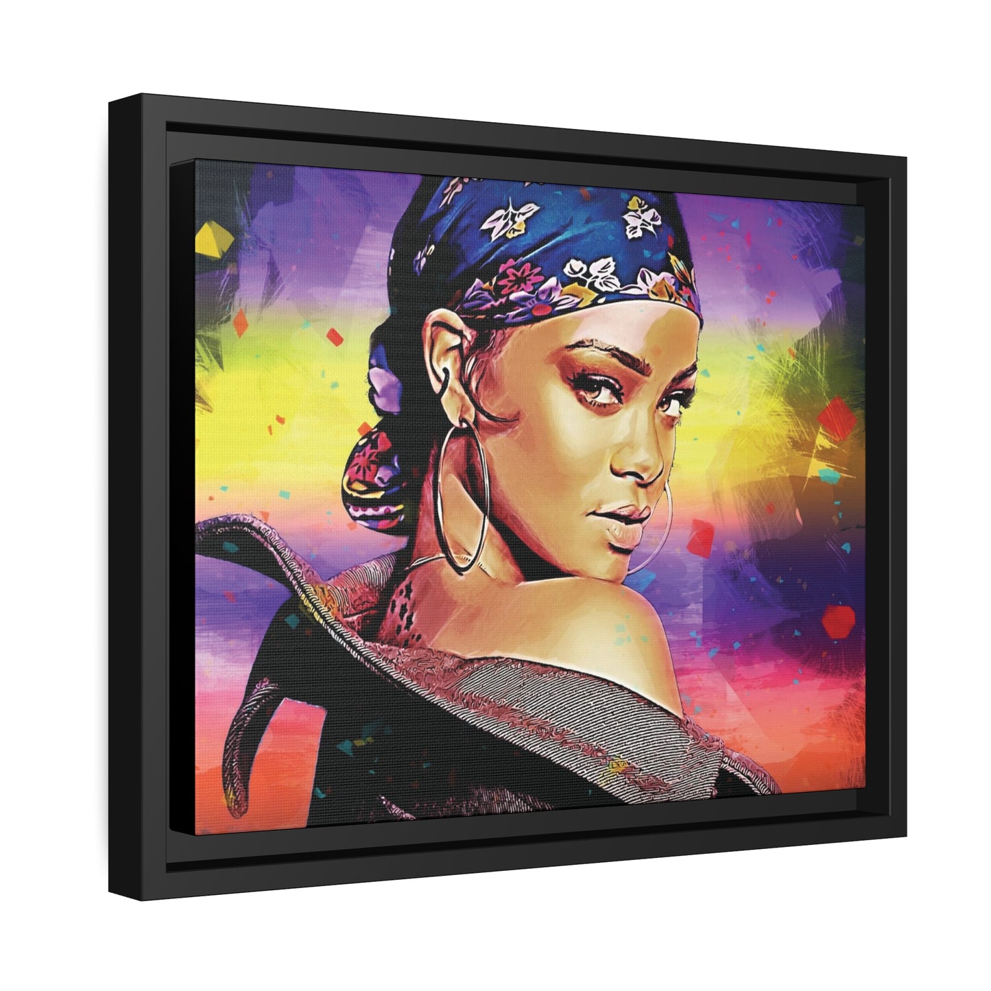 Woman Matte Canvas, Black Frame